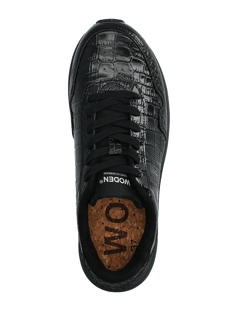 WODEN - Nora Natural Soft Croco - madala säärega tossud - black - 3