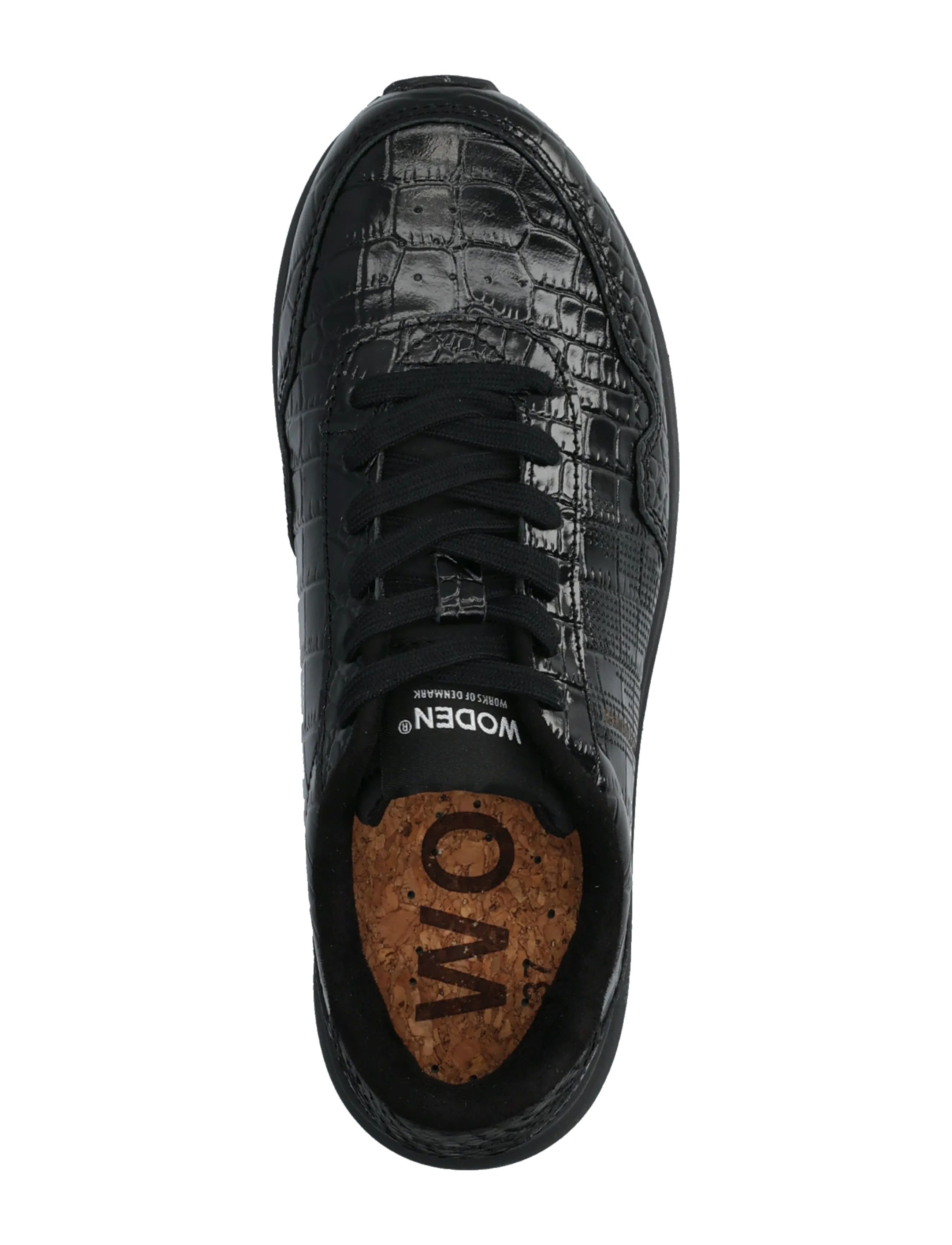 WODEN - Nora Natural Soft Croco - lave sneakers - black - 3