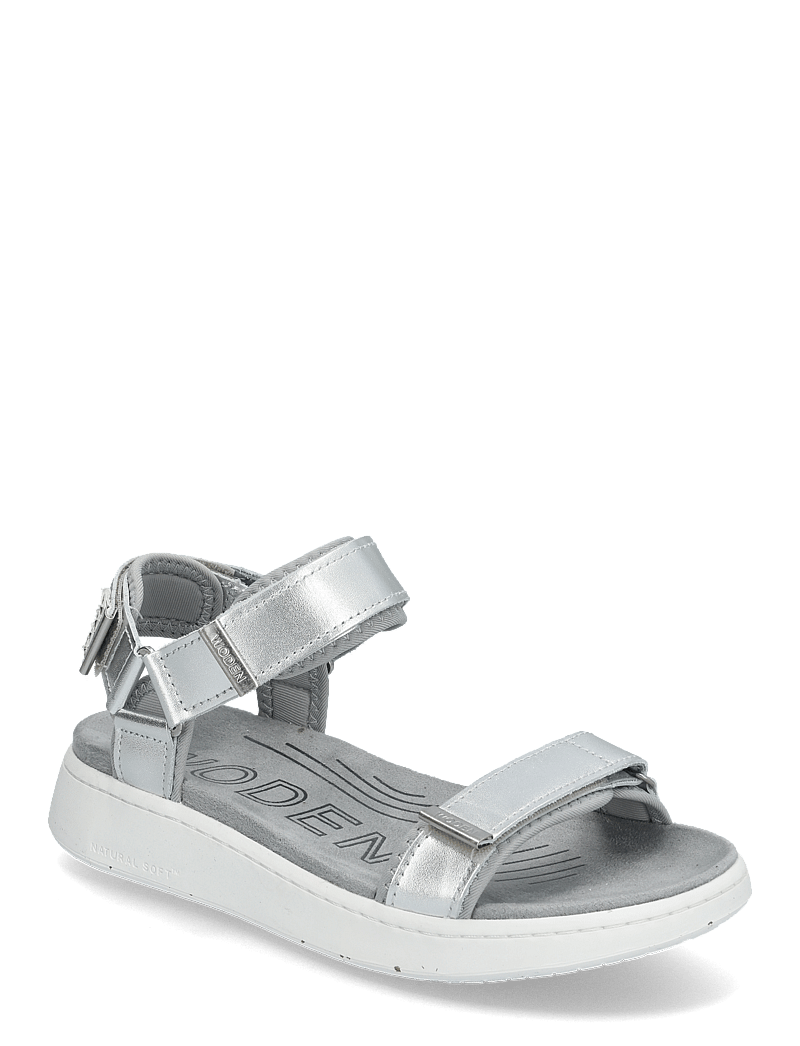 WODEN - Line Metallic - flache sandalen - silver - 0