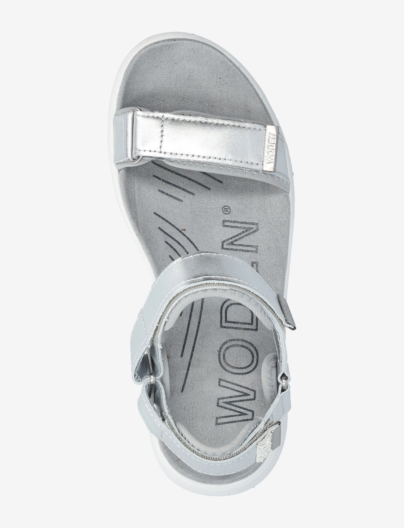 WODEN - Line Metallic - flade sandaler - silver - 3