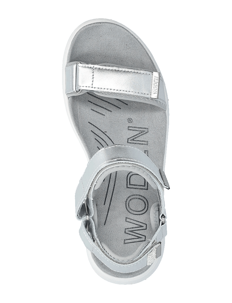 WODEN - Line Metallic - flache sandalen - silver - 3