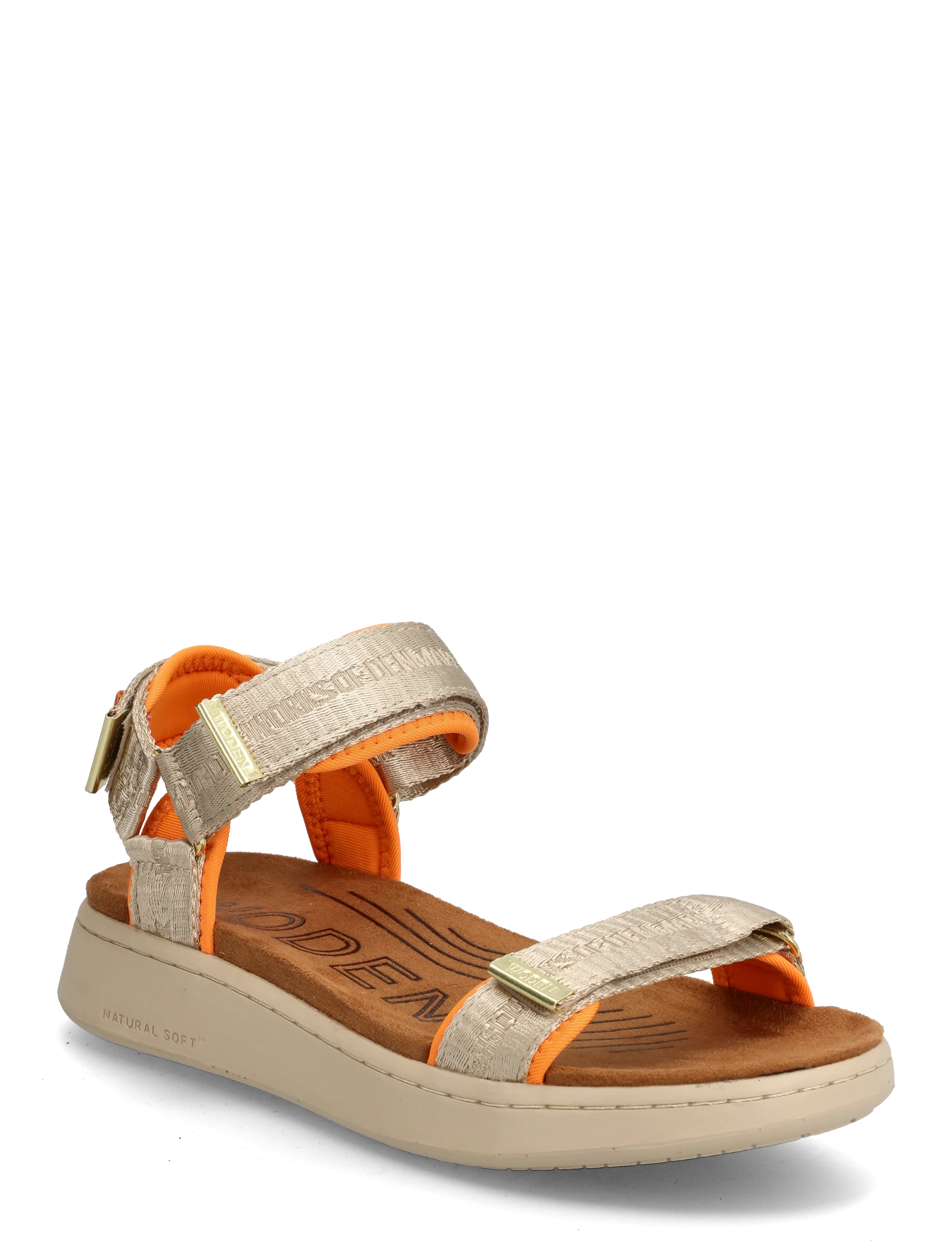 WODEN Line Heritage - Skór - COFFEE CREAM / orange