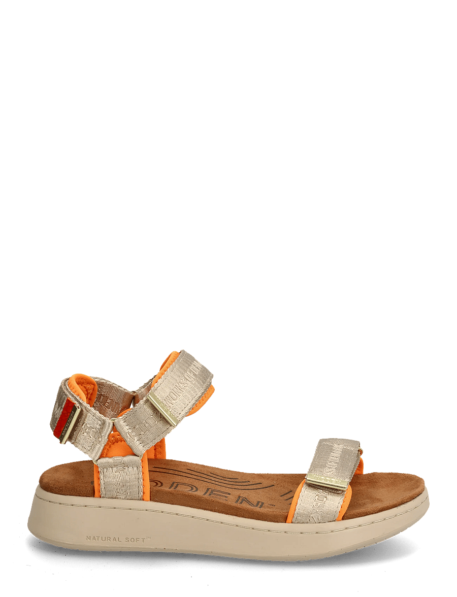 WODEN - Line Heritage - płaskie sandały - coffee cream - 1