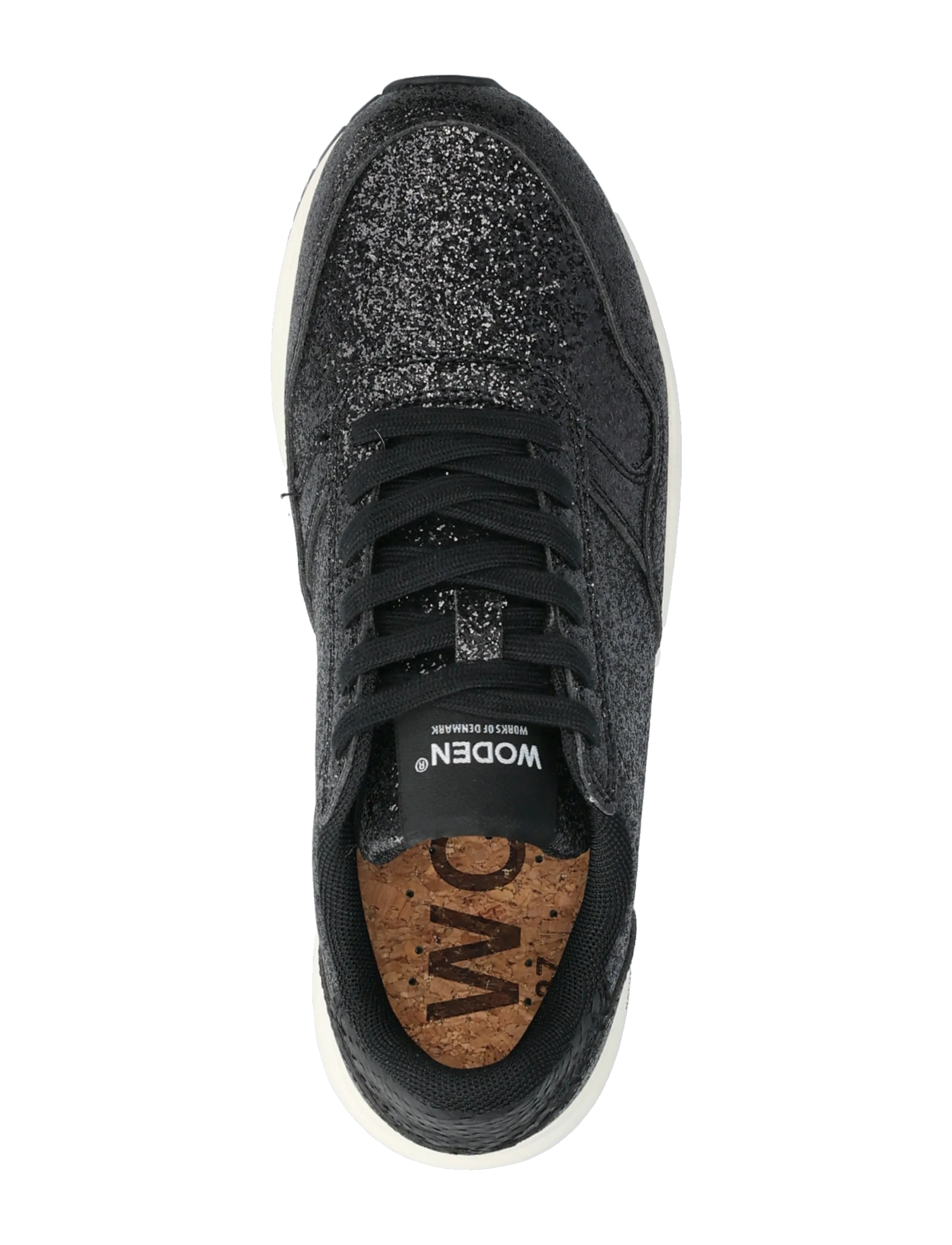 WODEN - Nicoline Glitter - lágir strigaskór - black - 3