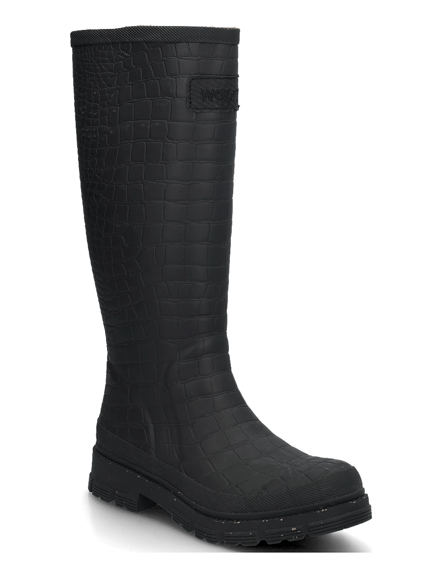 WODEN - Le Croco Waterproof - kniehohe stiefel - black - 0