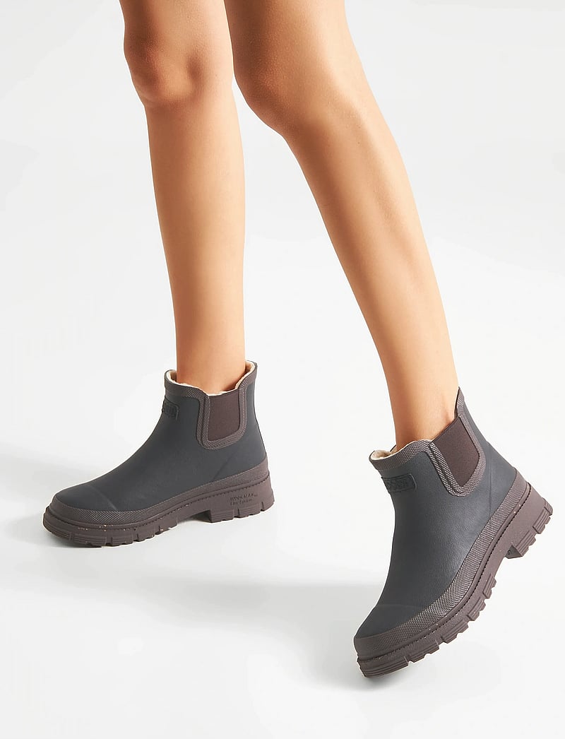 WODEN - Liv Warm Waterproof - rain boots - black/chocolate - 0
