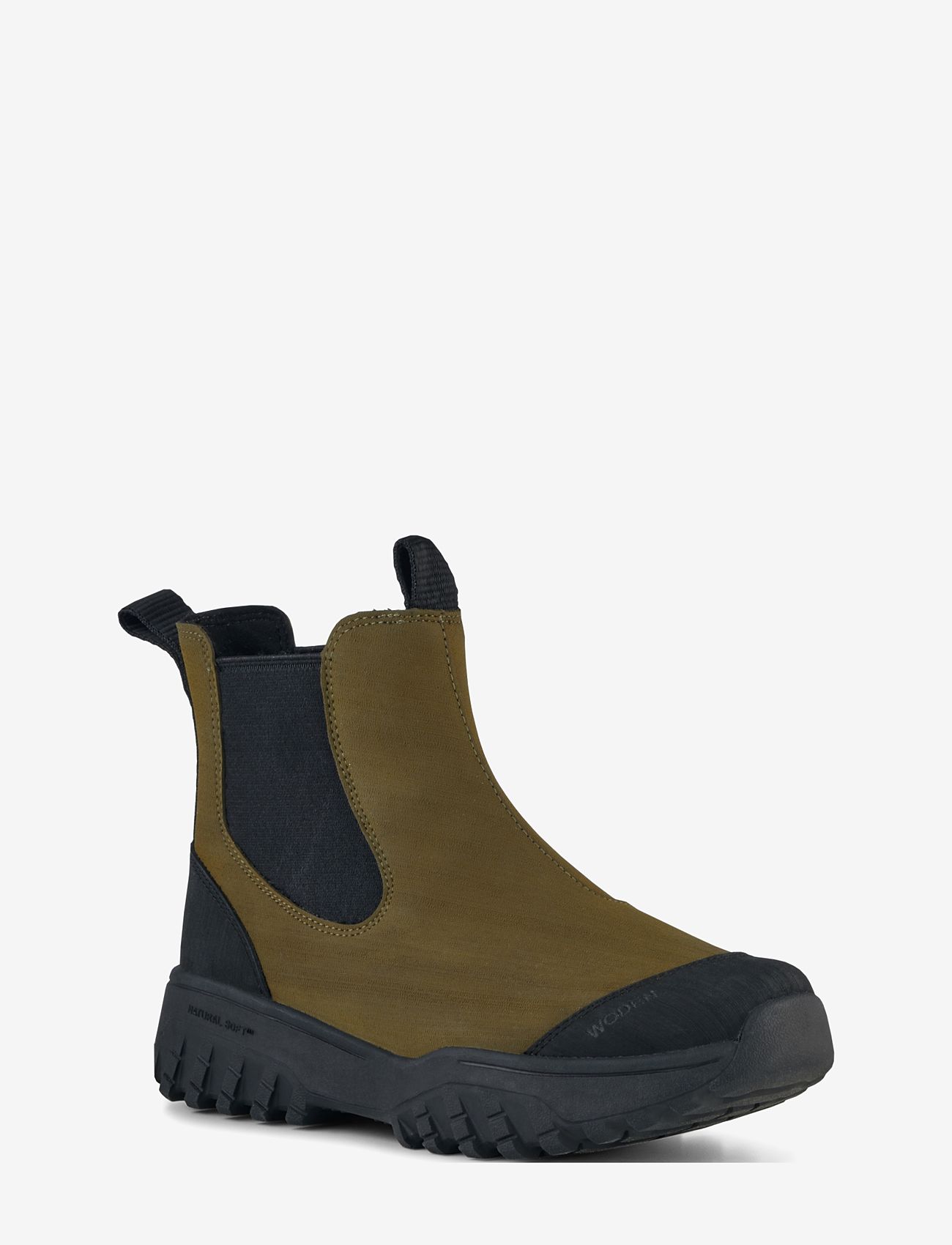 WODEN - Magda Rubber Track Boot - chelsea boots - dark olive/black - 1
