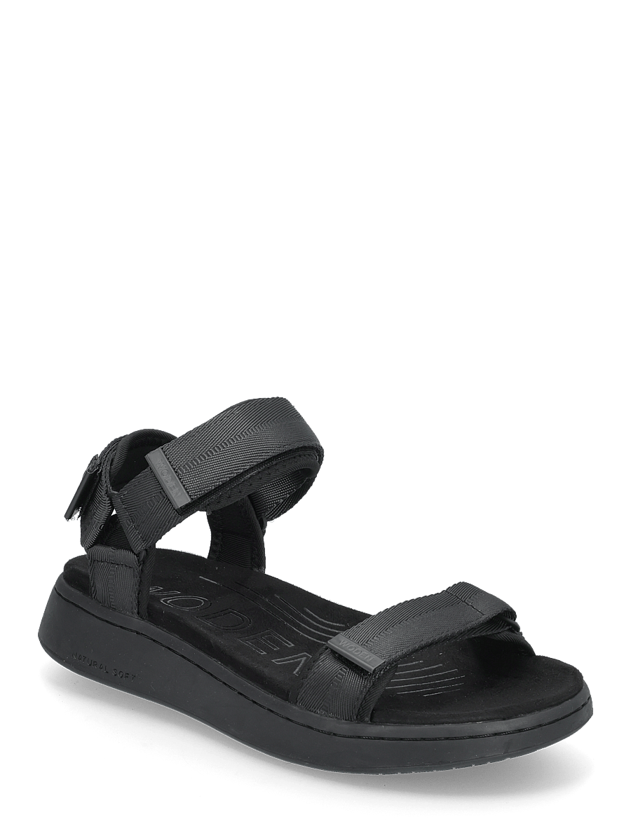 WODEN - Line - flat sandals - black/black - 0