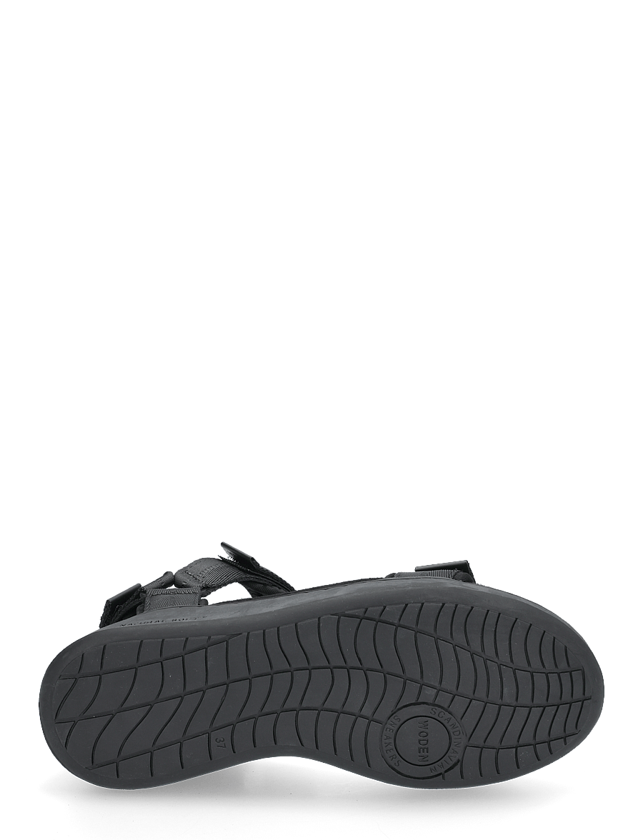 WODEN - Line - platta sandaler - black/black - 4
