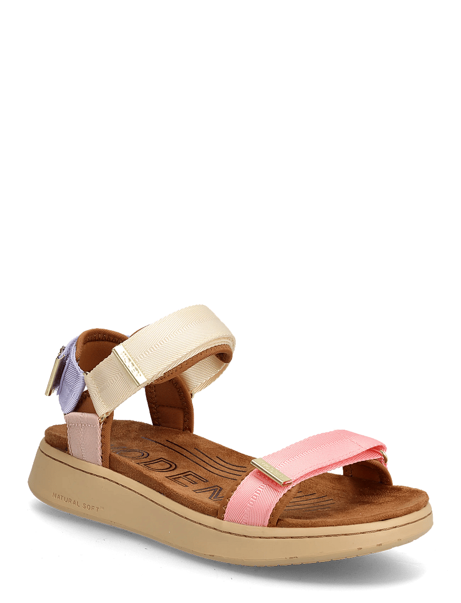 WODEN - Line - flache sandalen - butter multi - 0