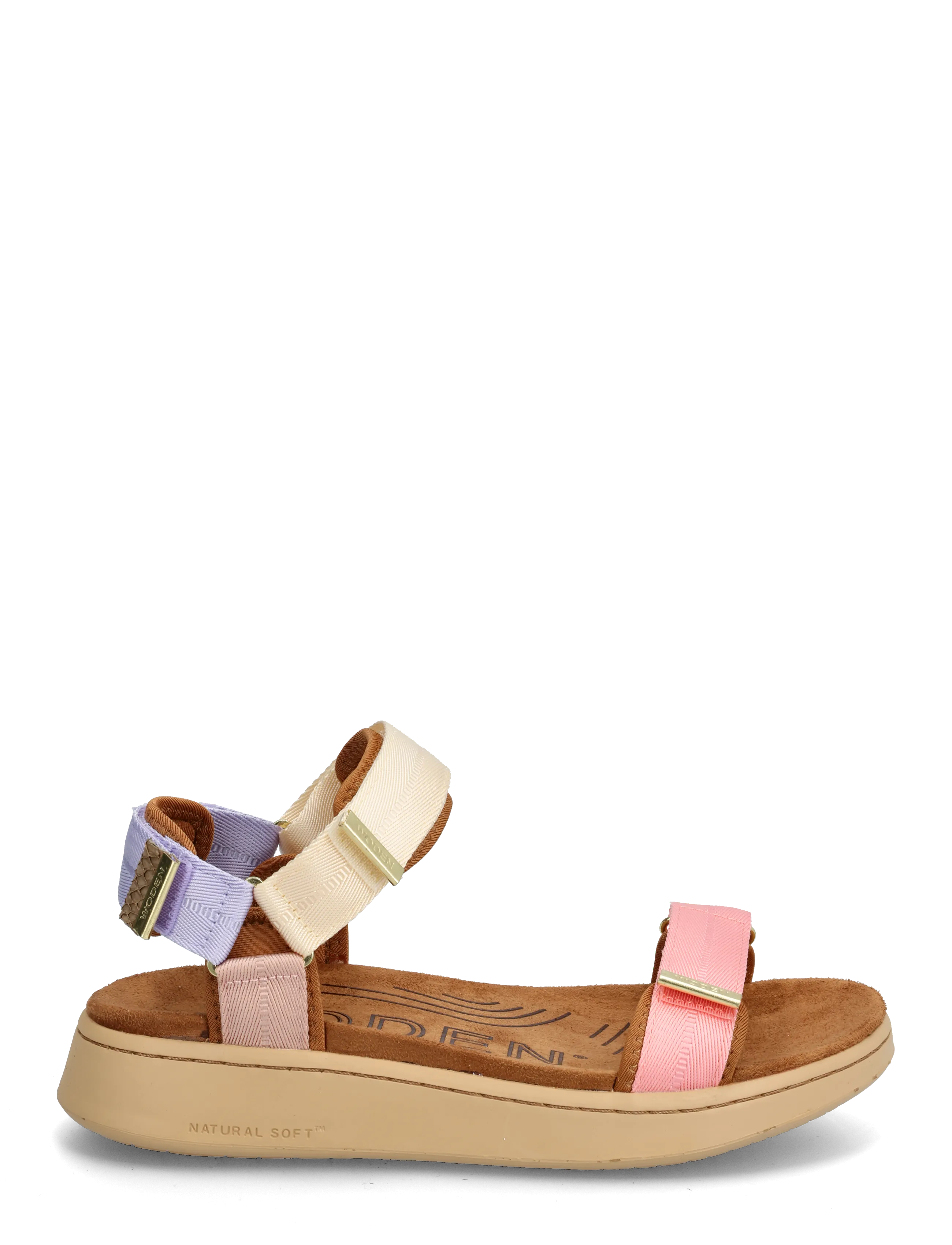 WODEN - Line - flache sandalen - butter multi - 1