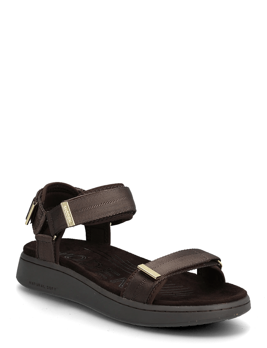 WODEN - Line - flache sandalen - chocolate - 0