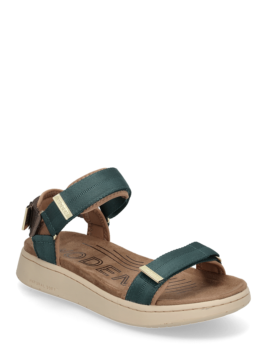 WODEN - Line - flache sandalen - deep forest/chocolate - 0