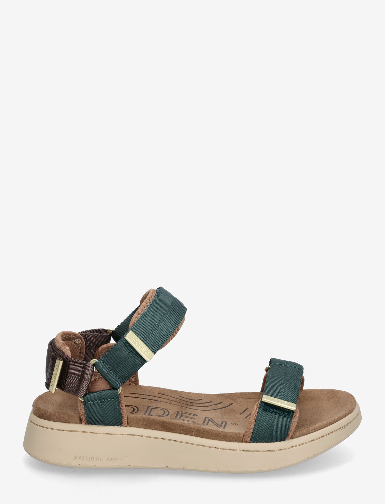 WODEN - Line - flade sandaler - deep forest/chocolate - 1