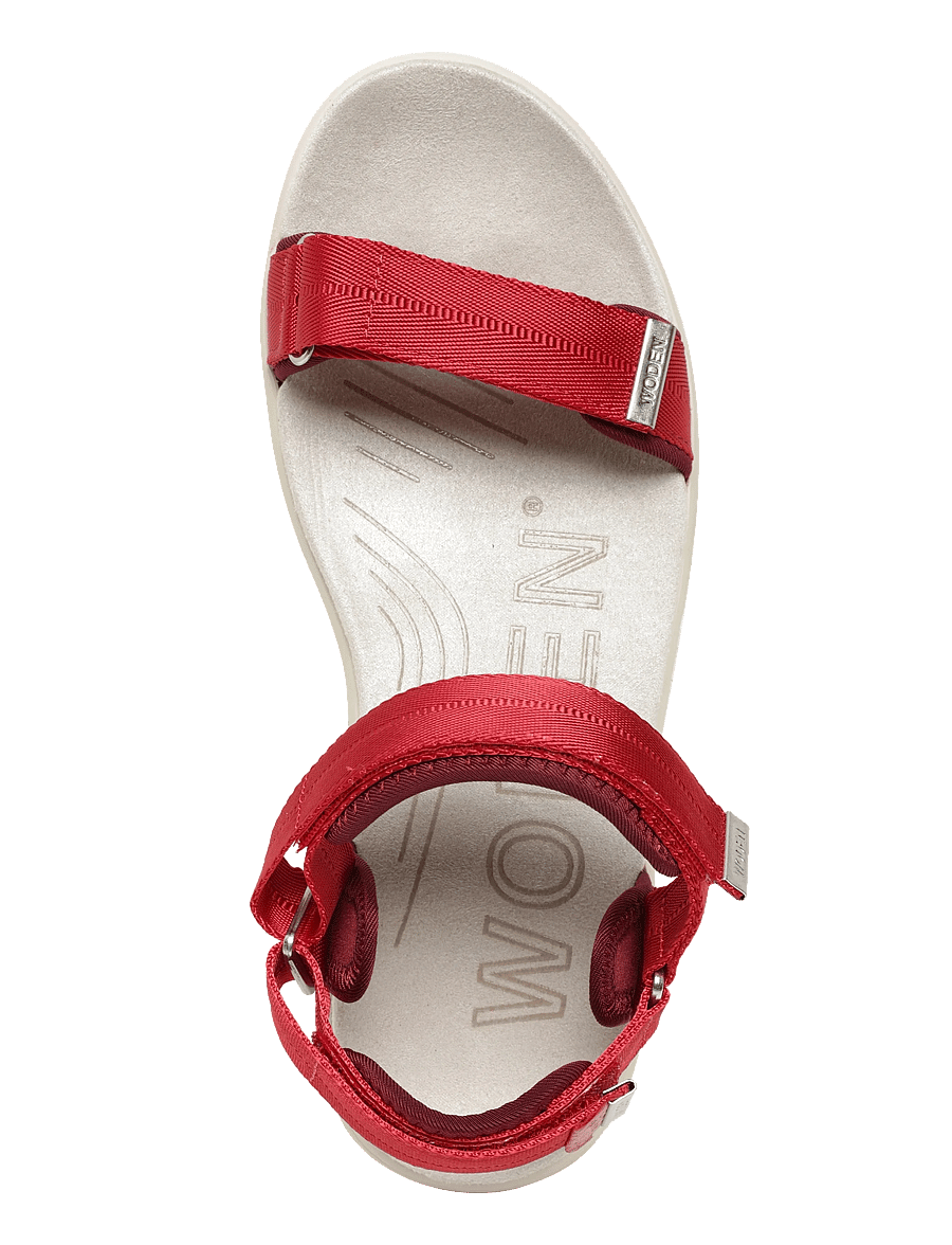 WODEN - Line - platta sandaler - fire red - 3