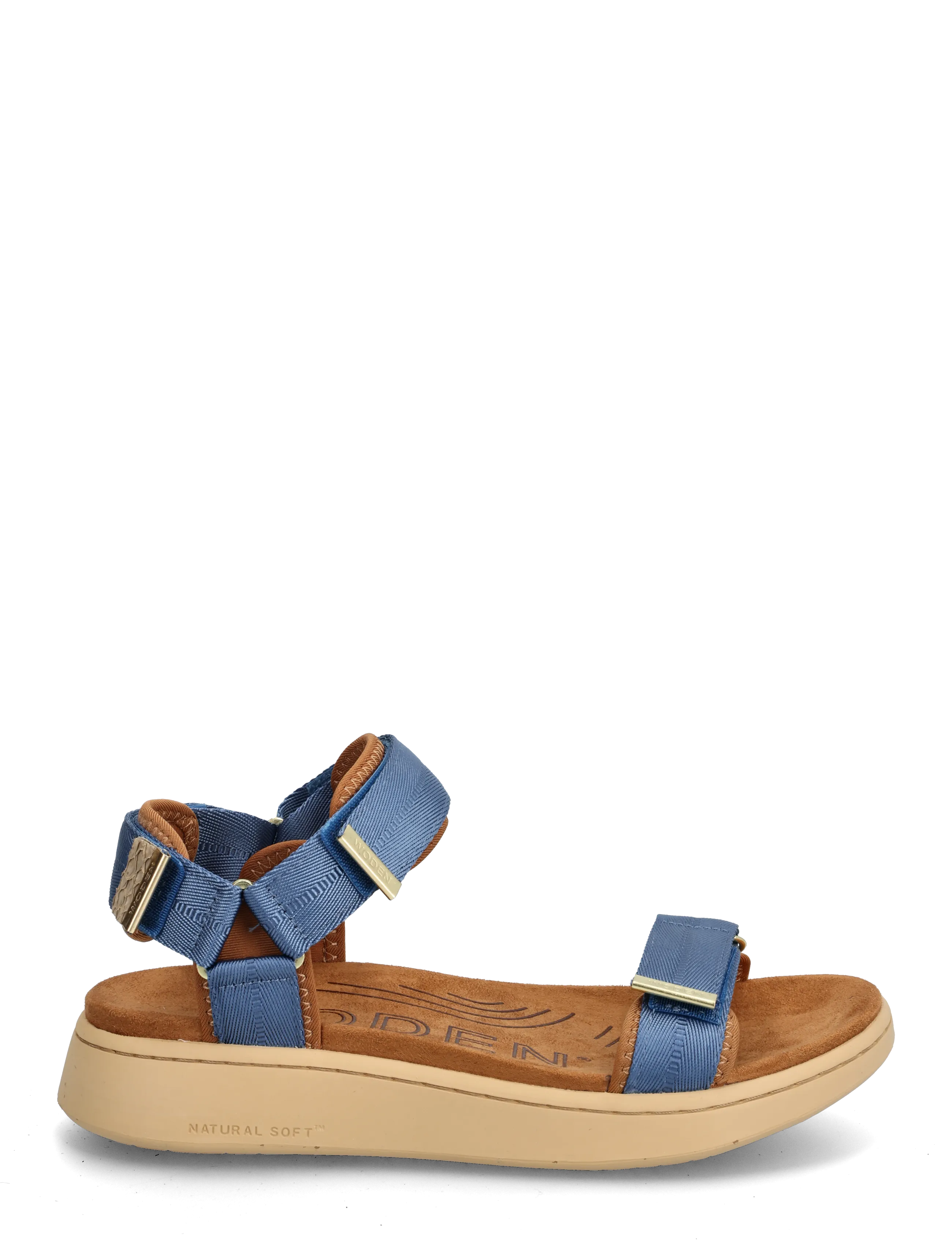 WODEN - Line - flache sandalen - old denim - 1