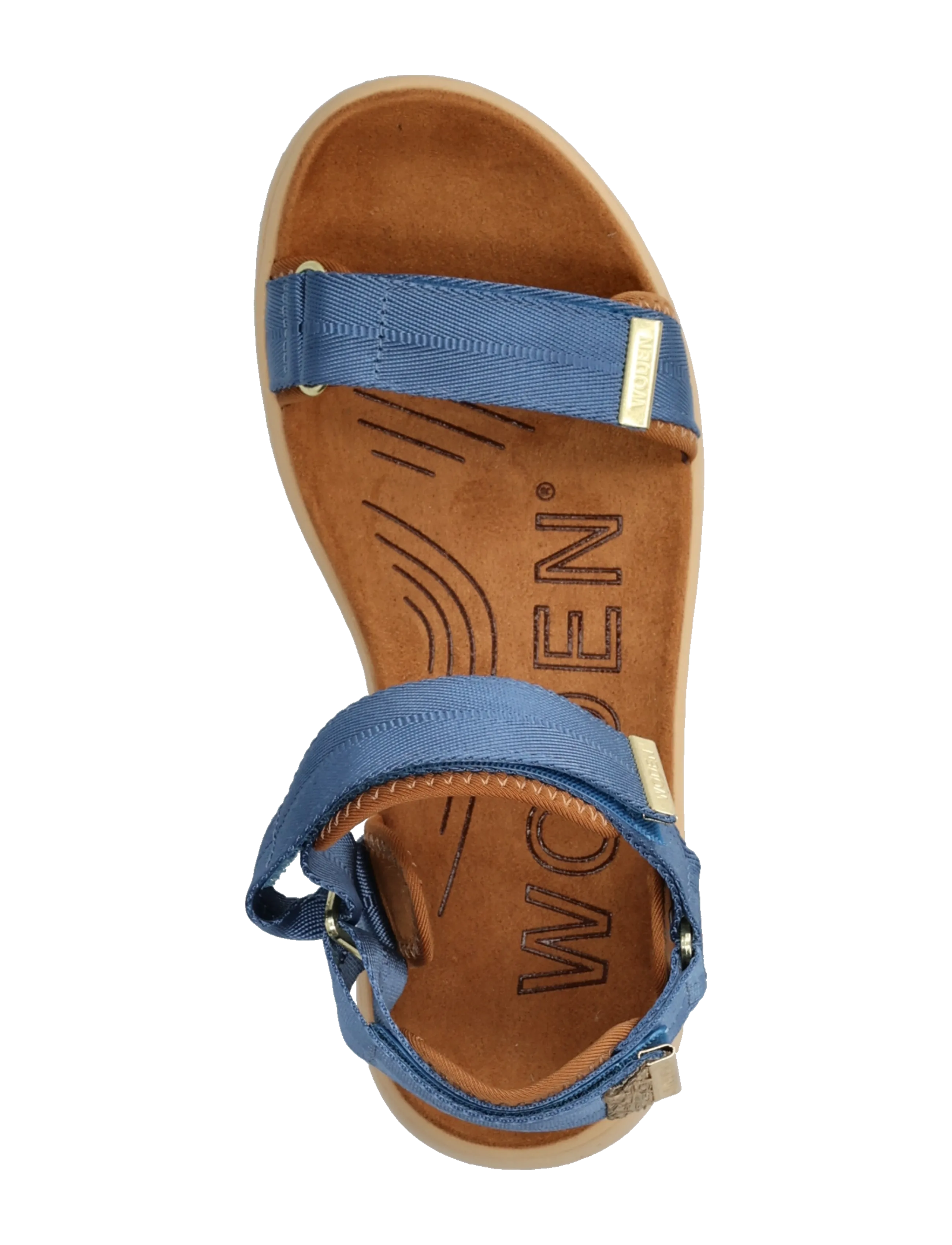 WODEN - Line - flache sandalen - old denim - 3