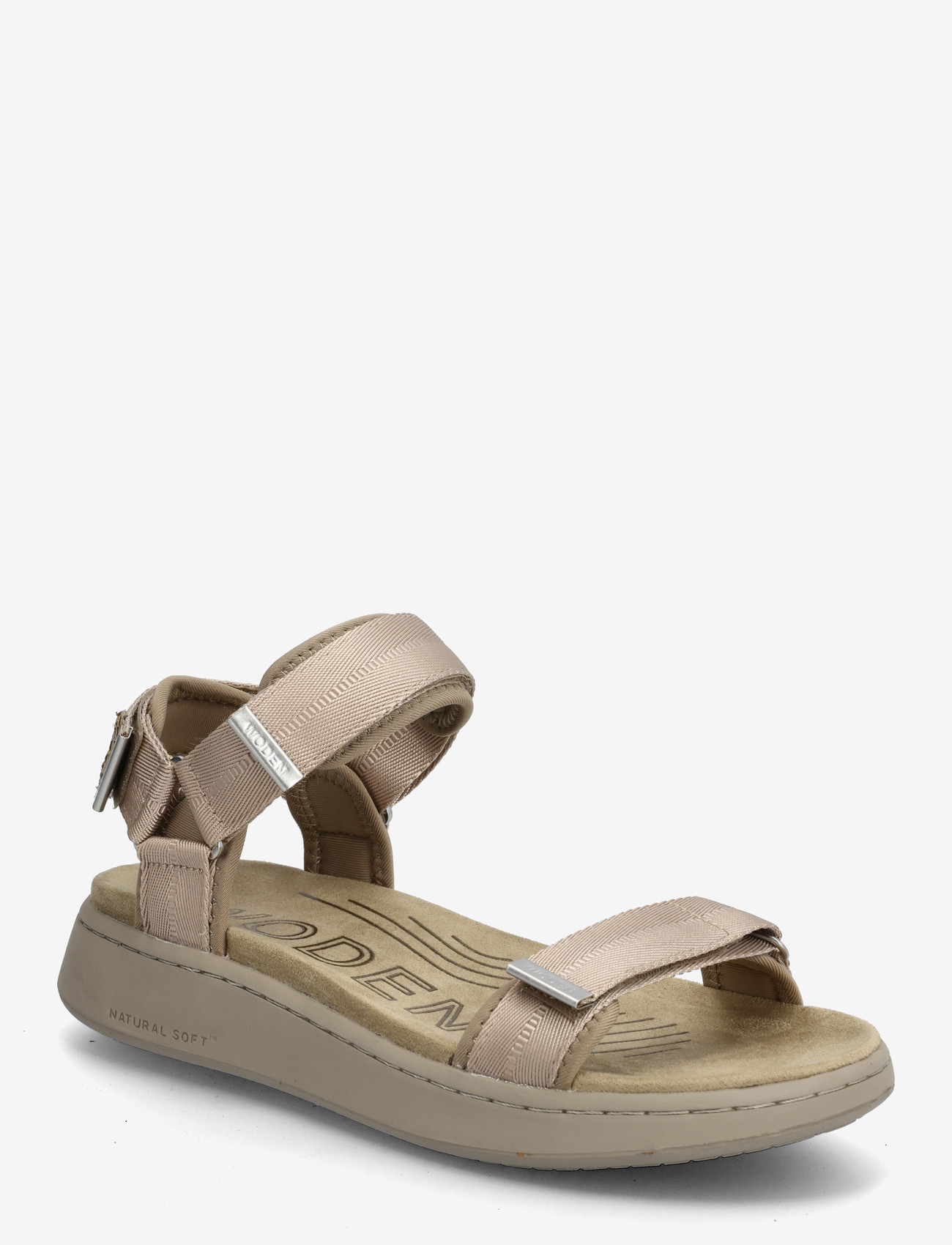 WODEN - Line - flade sandaler - silver mink/silver mink - 0