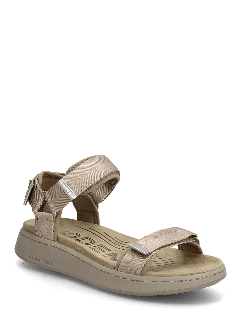 WODEN - Line - flade sandaler - silver mink/silver mink - 0