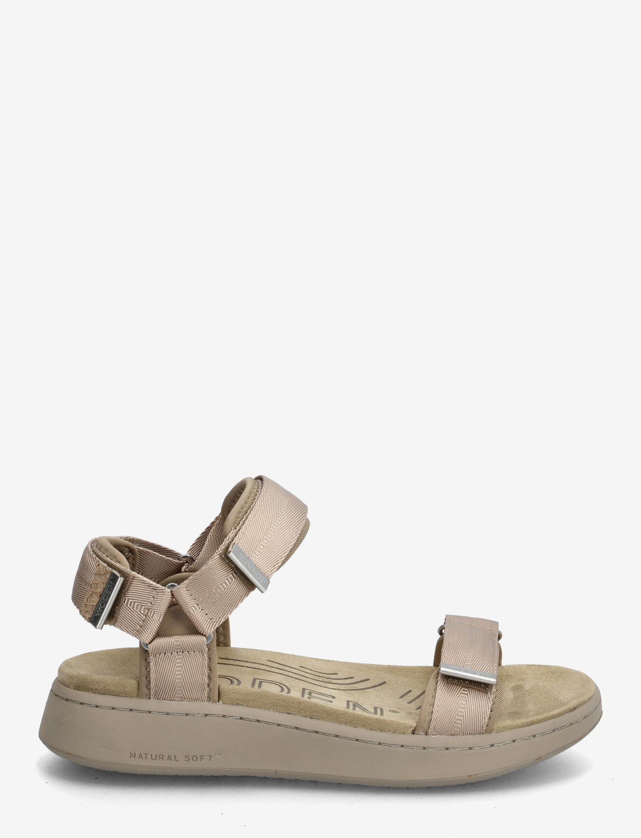 WODEN - Line - flade sandaler - silver mink/silver mink - 1