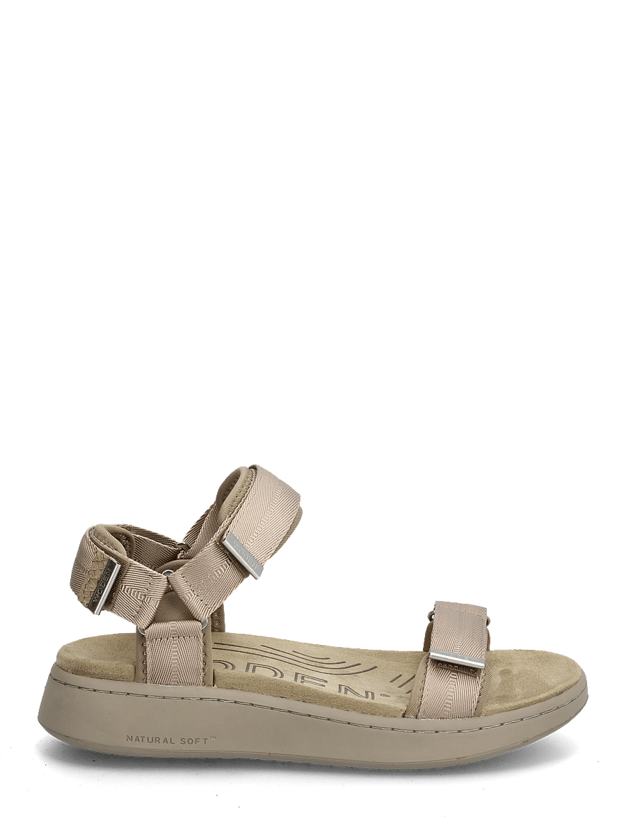 WODEN - Line - platta sandaler - silver mink/silver mink - 1