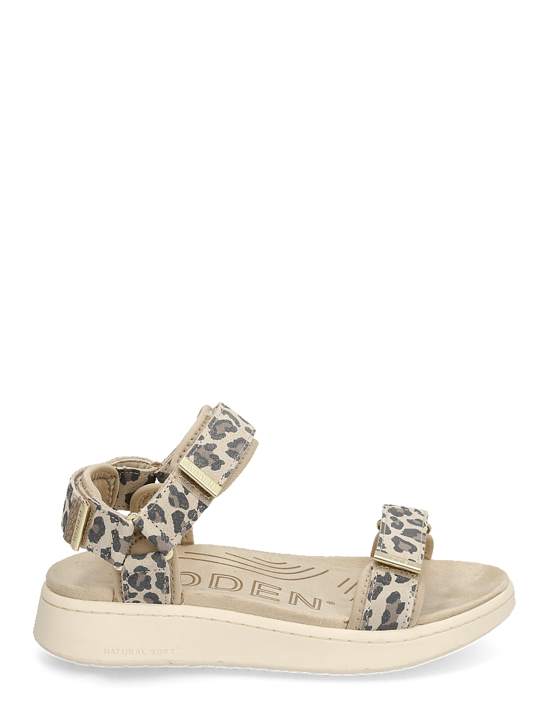 WODEN - Line Suede - sandales plates - leopard - 1