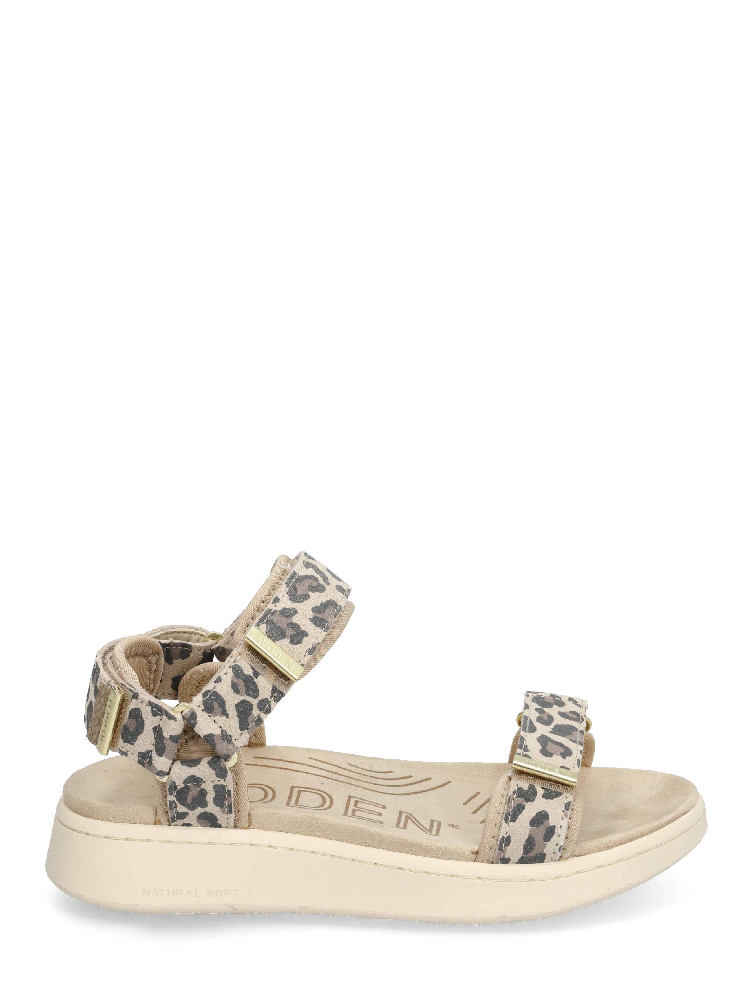WODEN - Line Suede - matalat sandaalit - leopard - 1