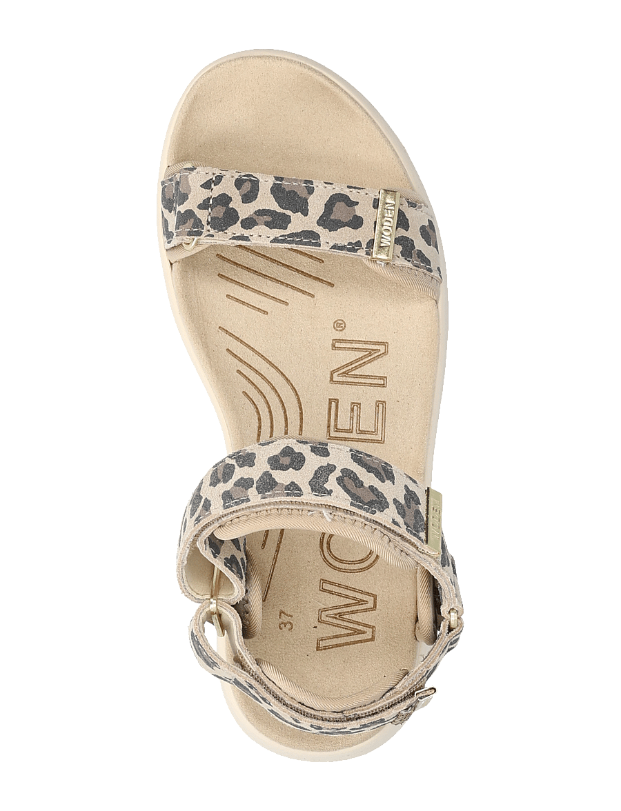 WODEN - Line Suede - sandales plates - leopard - 3