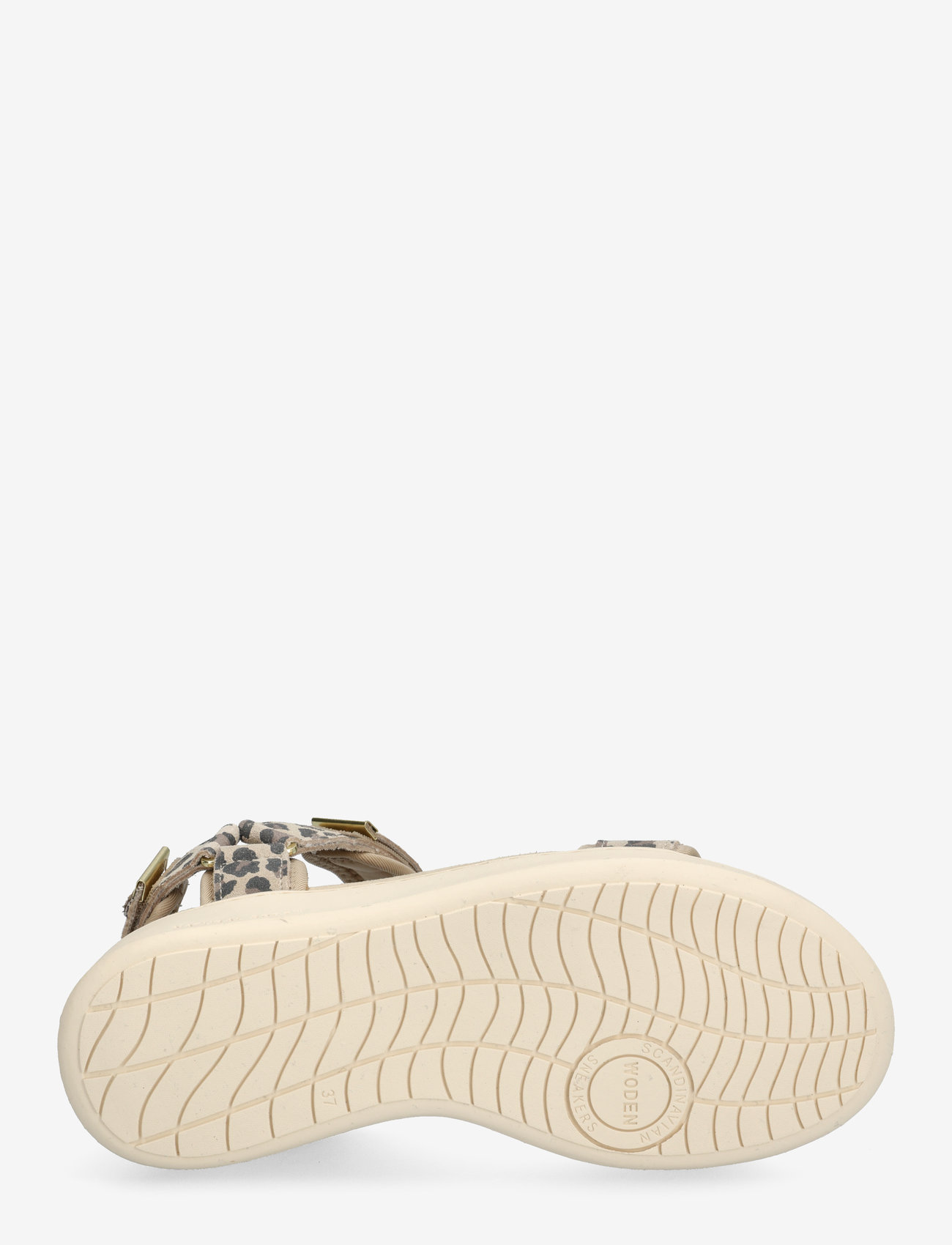 WODEN - Line Suede - płaskie sandały - leopard - 4