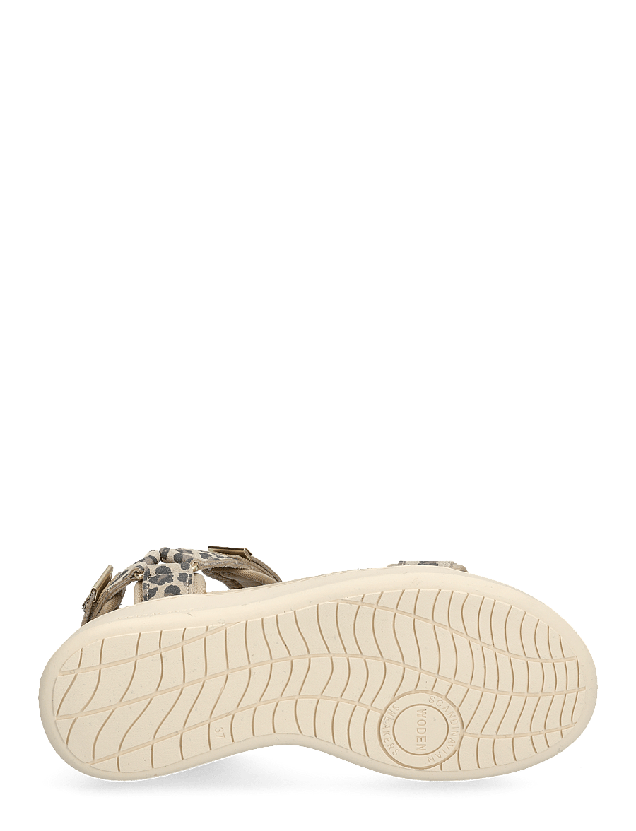 WODEN - Line Suede - sandales plates - leopard - 4
