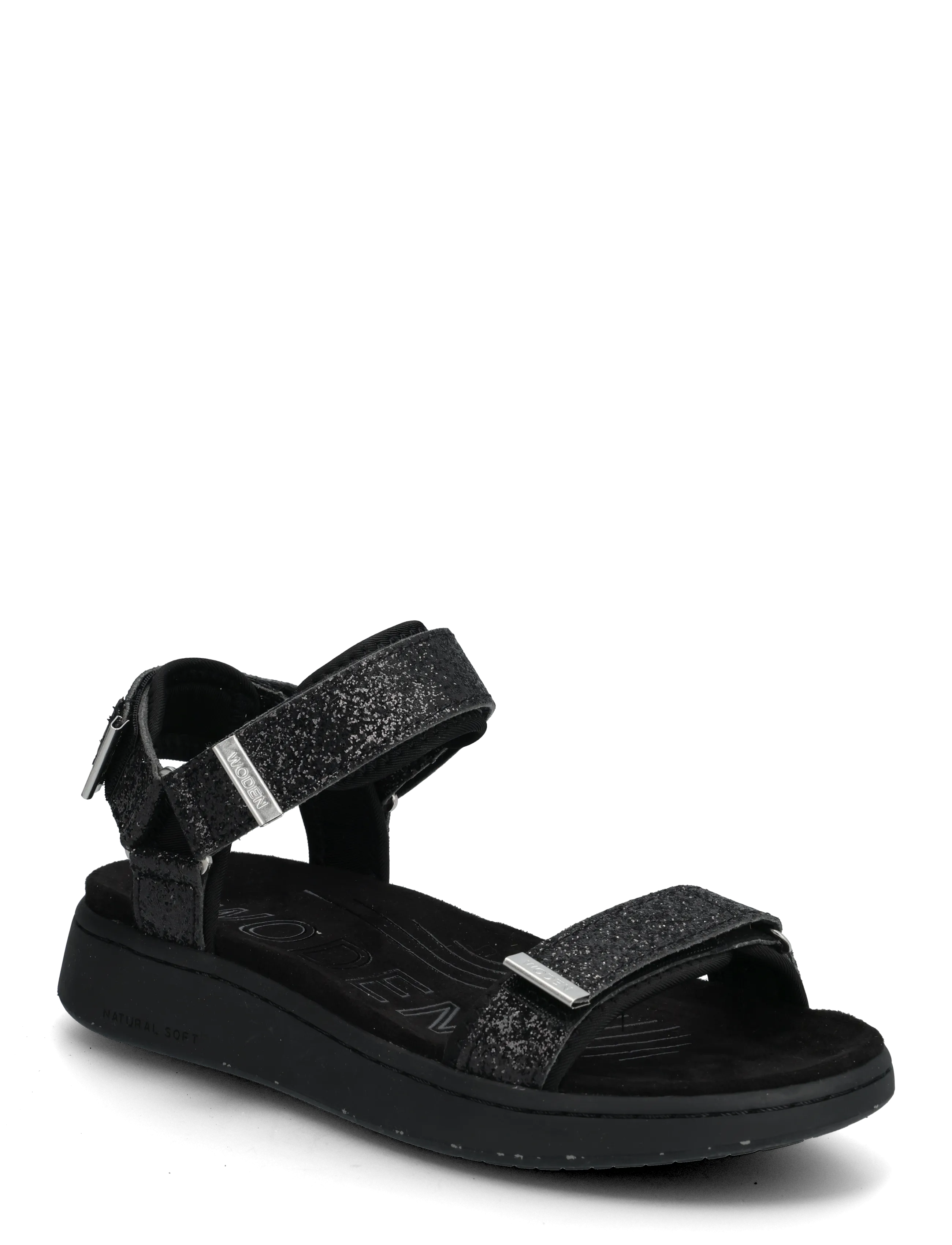 WODEN Line Glitter - Skór - BLACK / black