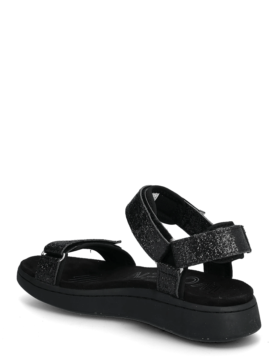 WODEN - Line Glitter - flade sandaler - black - 1