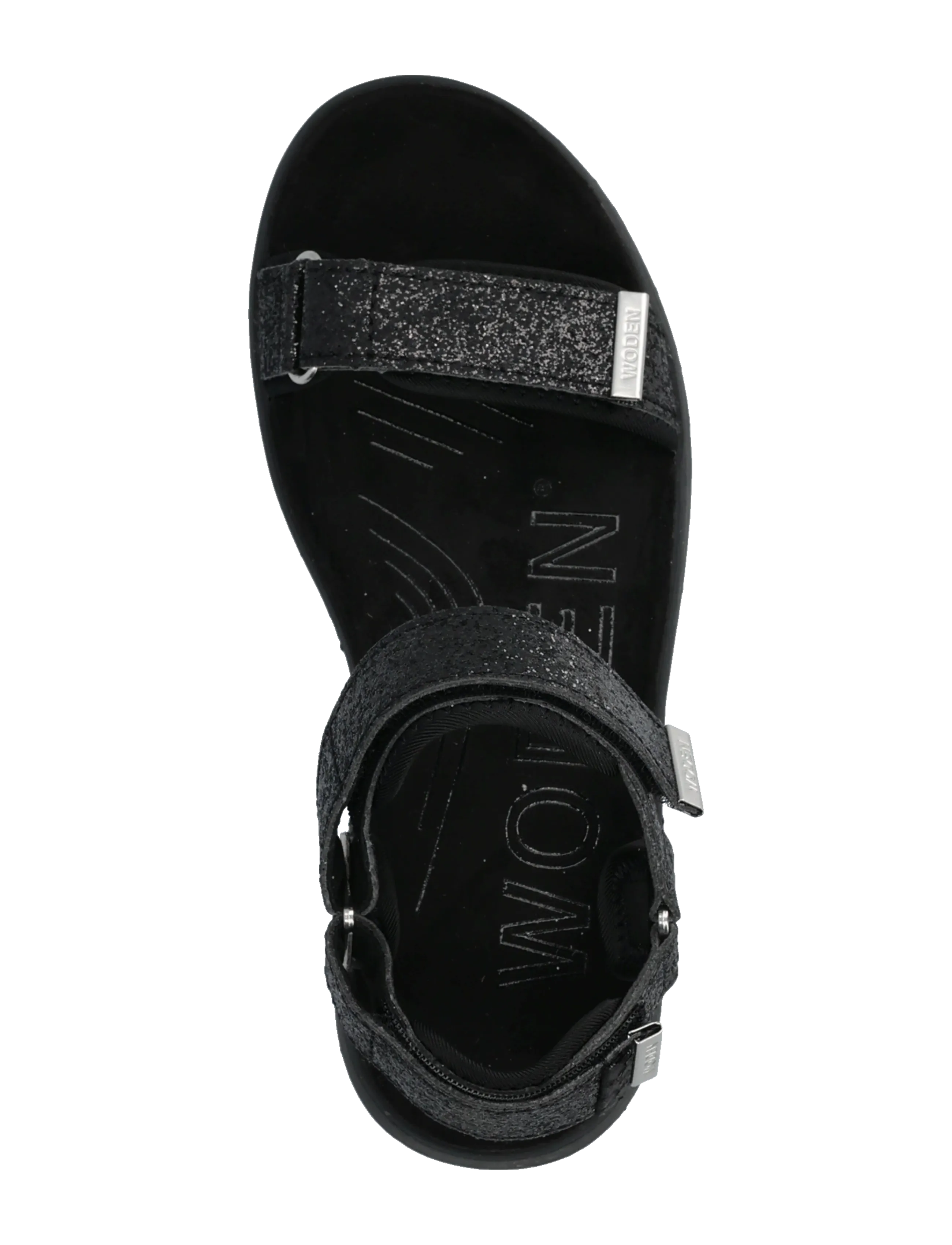 WODEN - Line Glitter - platta sandaler - black - 3
