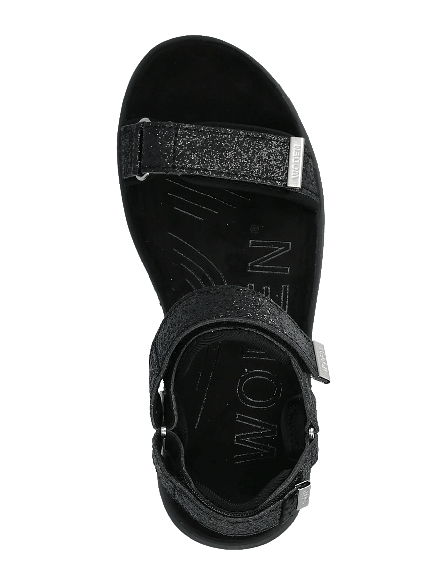 WODEN - Line Glitter - flade sandaler - black - 3