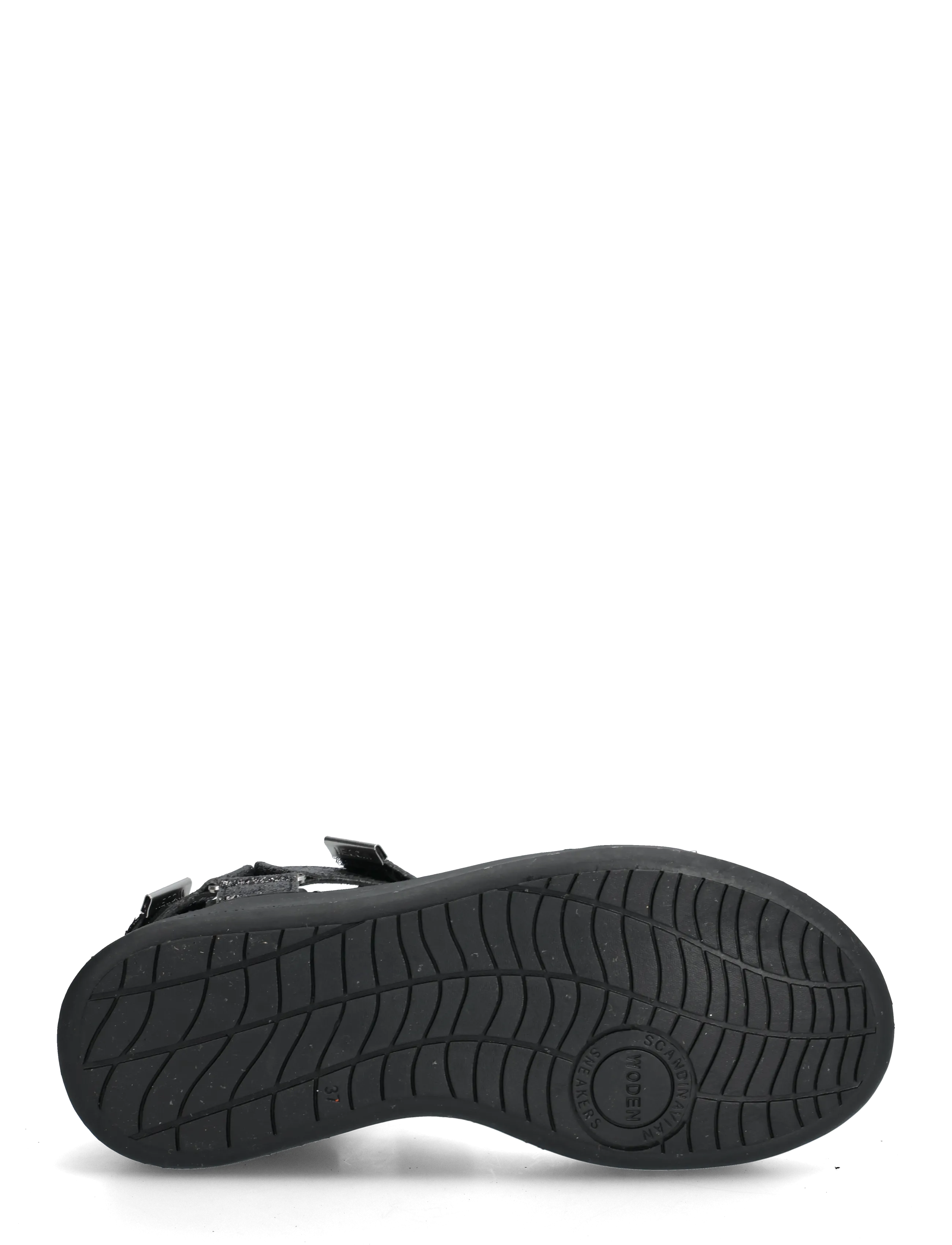 WODEN - Line Glitter - platta sandaler - black - 4