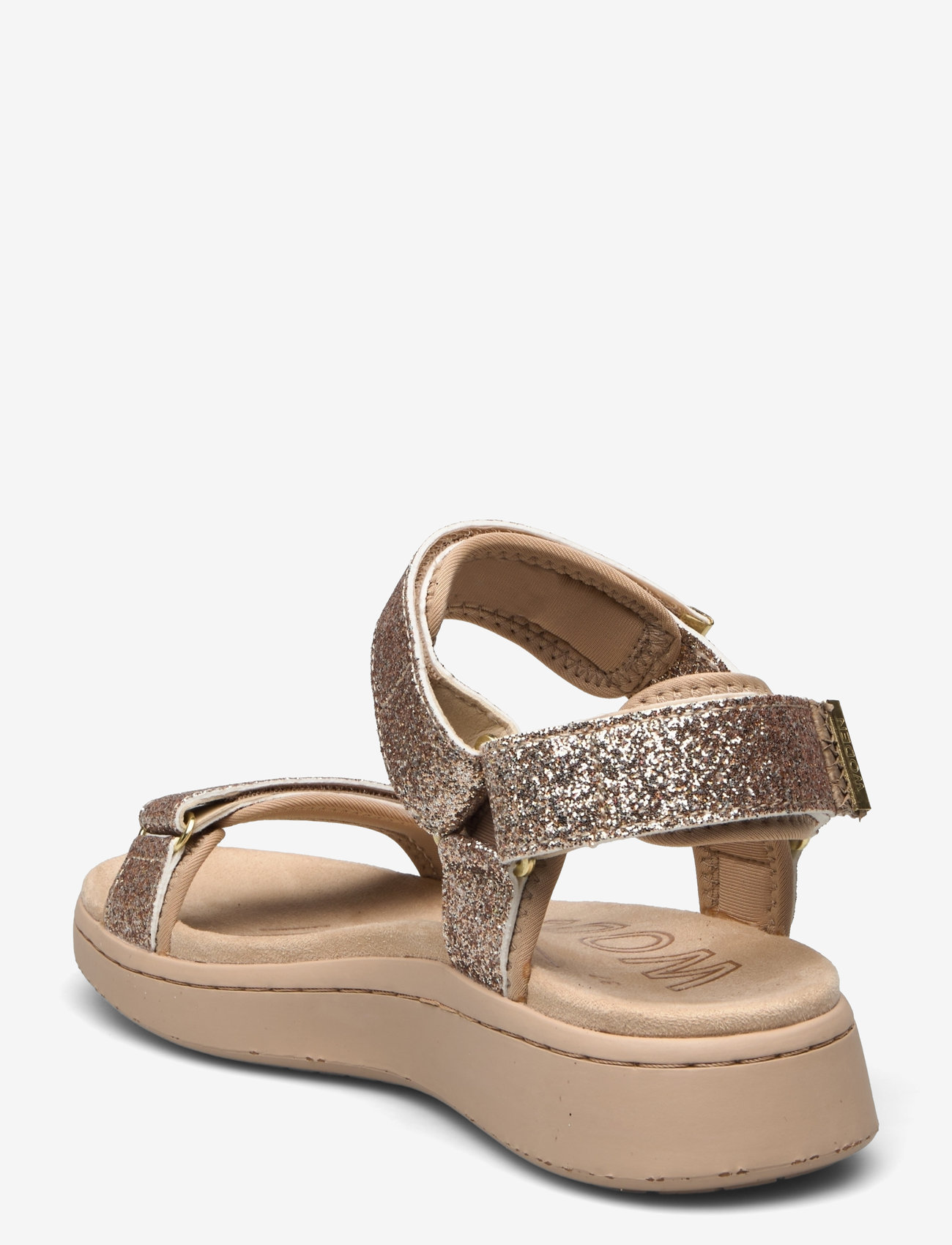 WODEN - Line Glitter - flade sandaler - coffee cream - 2