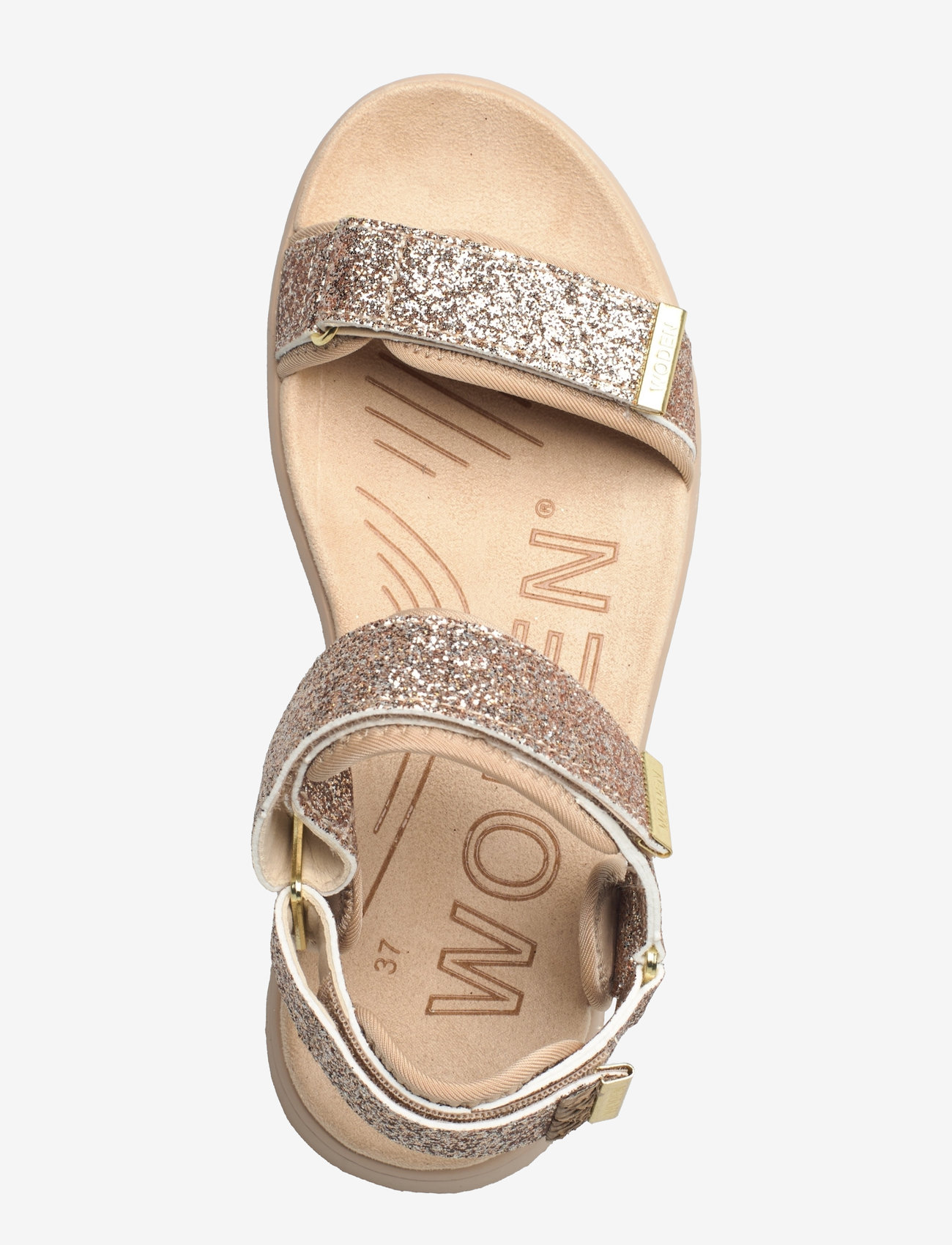 WODEN - Line Glitter - flade sandaler - coffee cream - 3