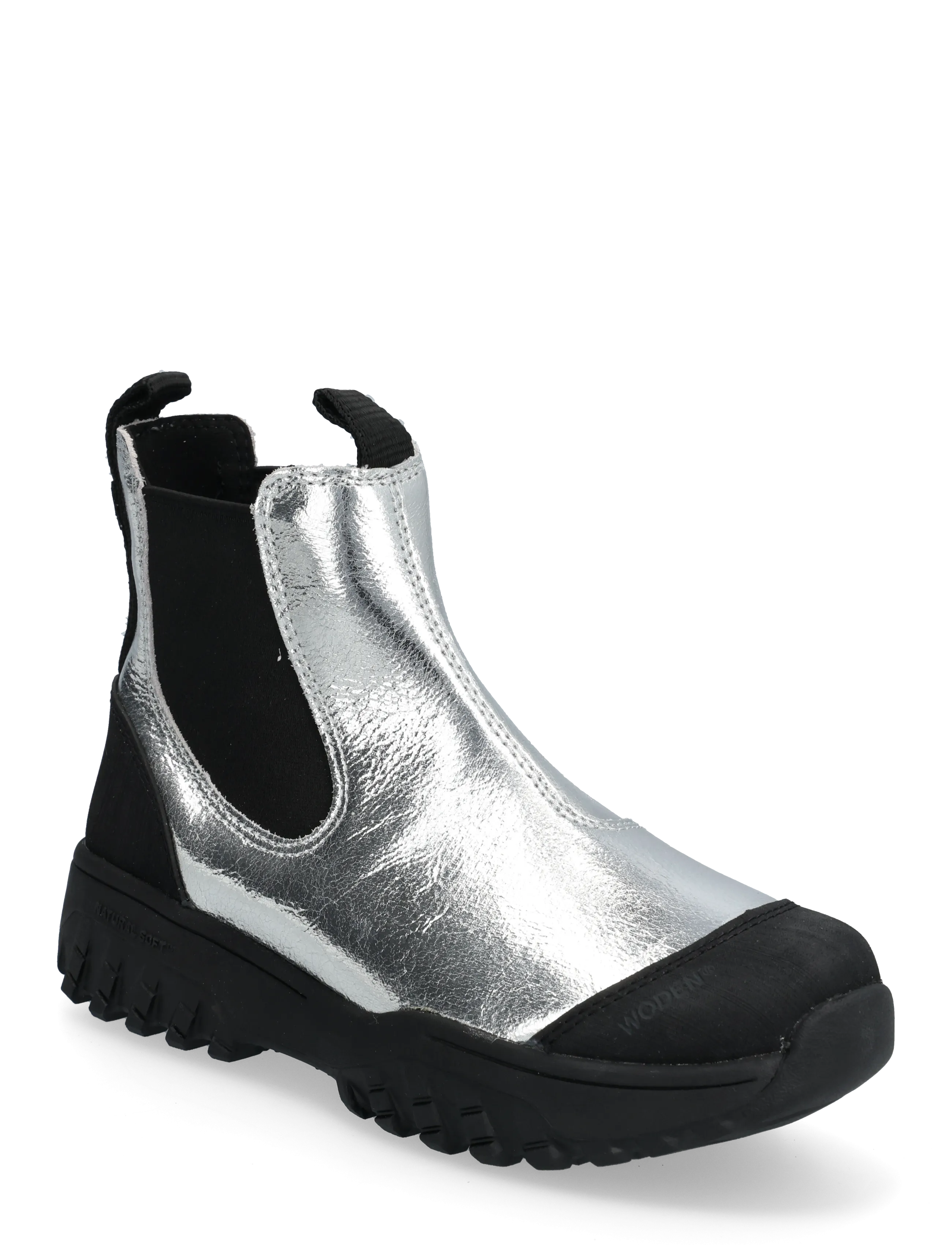 WODEN Magda Metallic Wasserdicht Silber - 38 - Damen