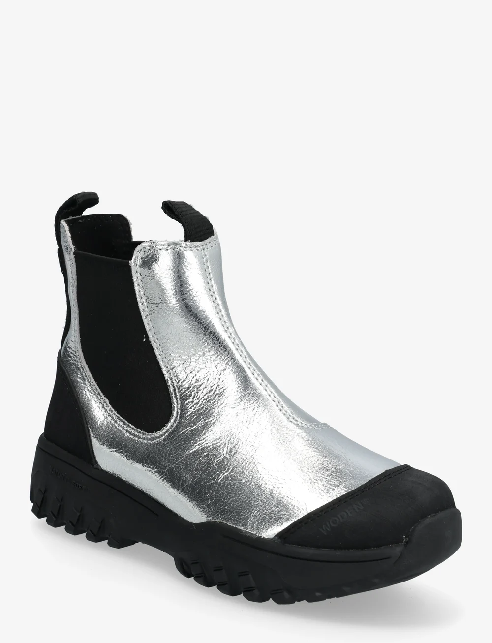 WODEN - Magda Metallic Waterproof - płaskie botki - silver - 1