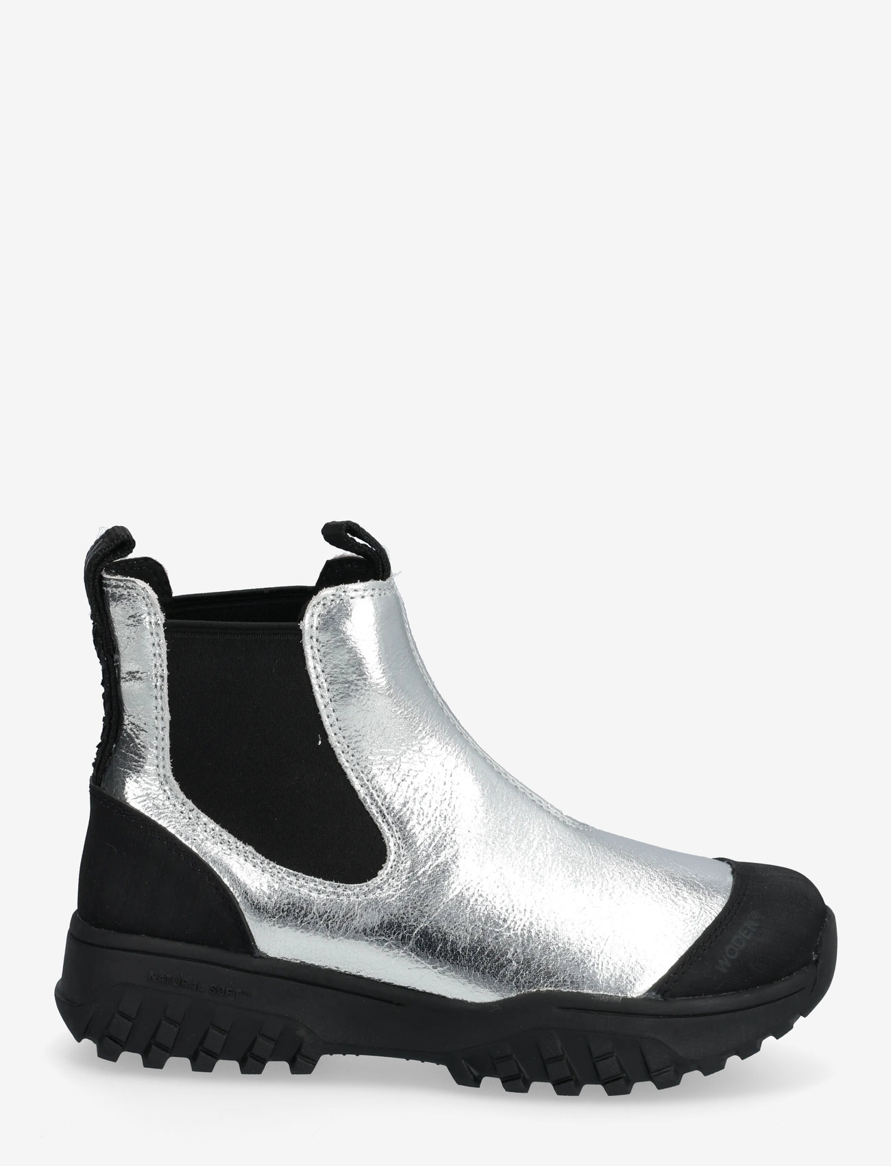 WODEN - Magda Metallic Waterproof - platta ankelboots - silver - 2