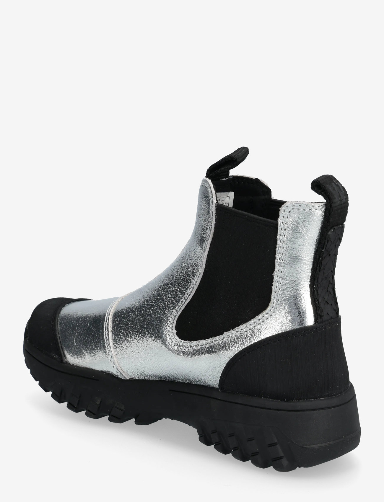 WODEN - Magda Metallic Waterproof - platta ankelboots - silver - 3