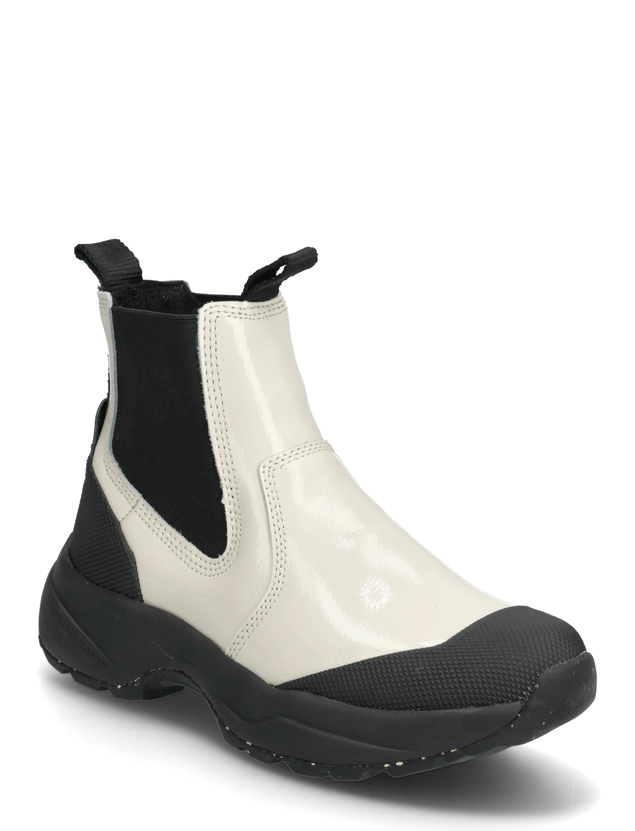 WODEN Hega Patent Waterproof - Officewear - IVORY / black