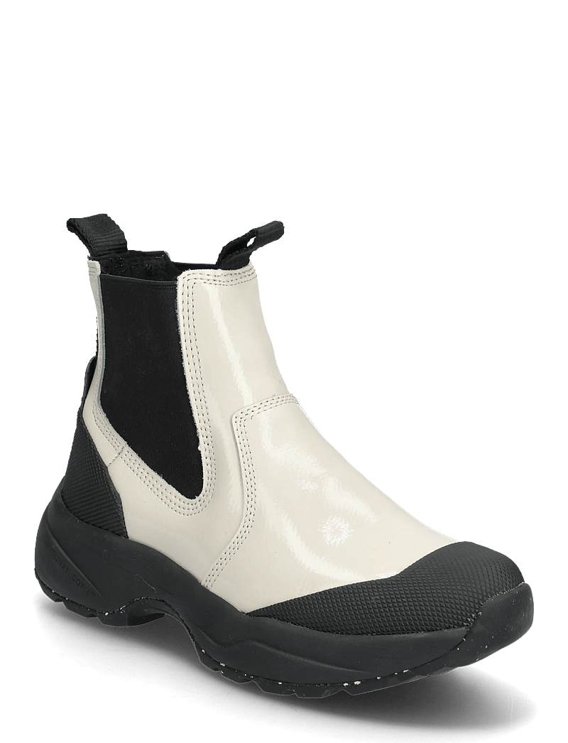 WODEN - Hega Patent Waterproof - chelsea boots - ivory - 0