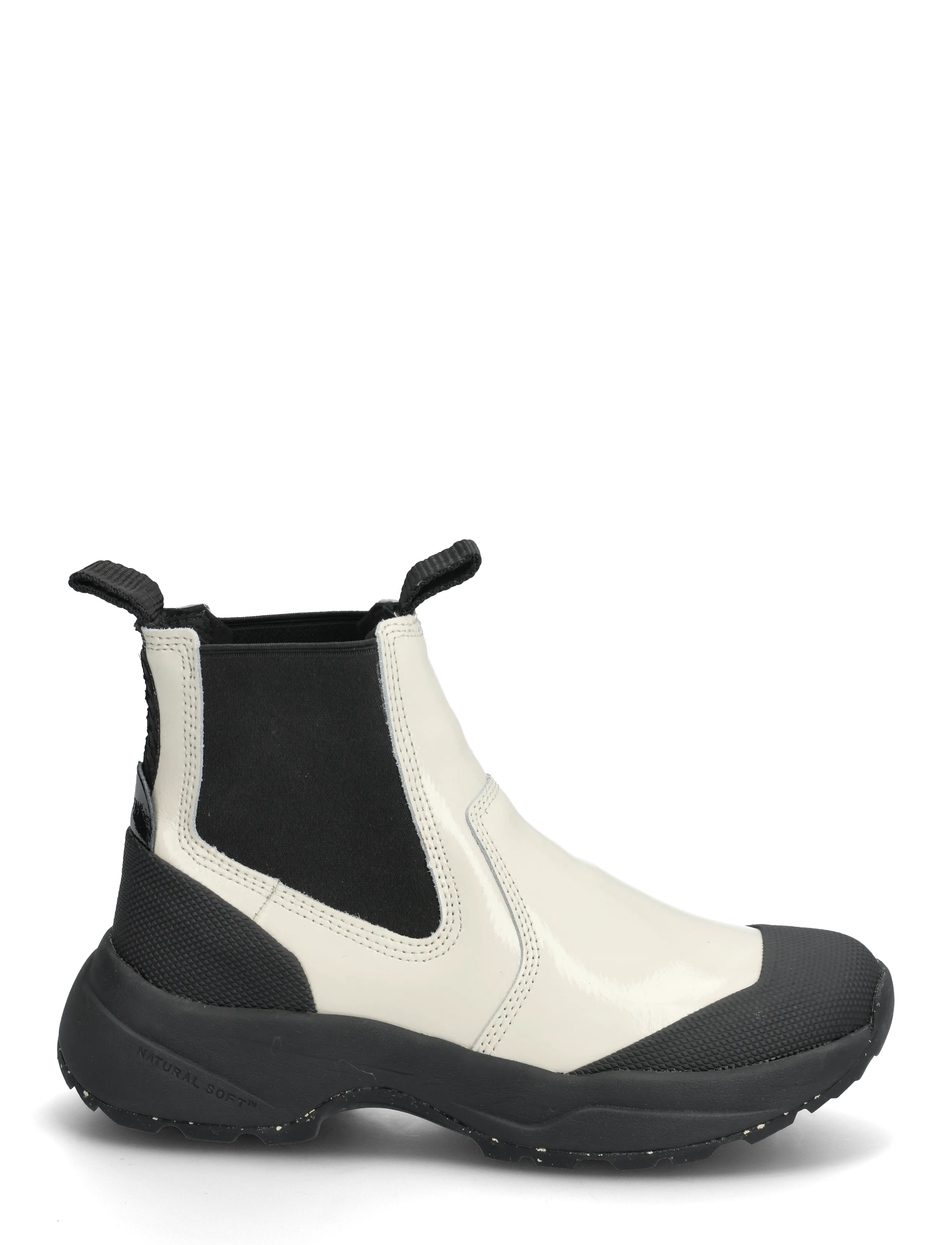 WODEN - Hega Patent Waterproof - „chelsea“ stiliaus aulinukai - ivory - 1