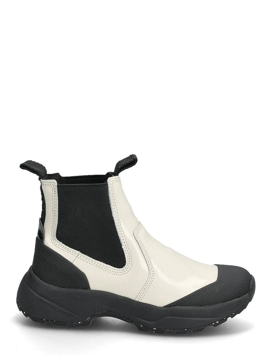 WODEN - Hega Patent Waterproof - chelsea boots - ivory - 1