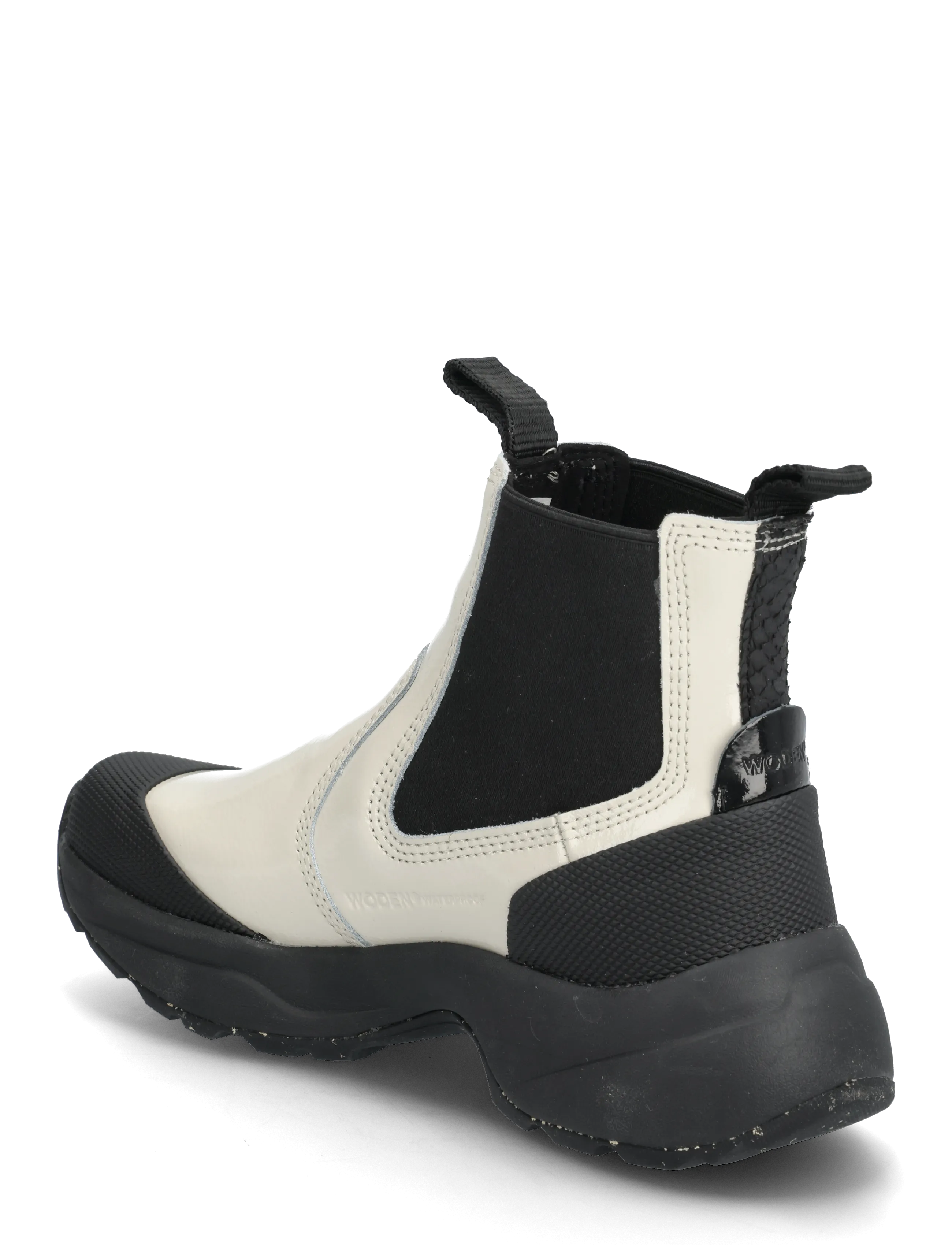 WODEN - Hega Patent Waterproof - „chelsea“ stiliaus aulinukai - ivory - 2