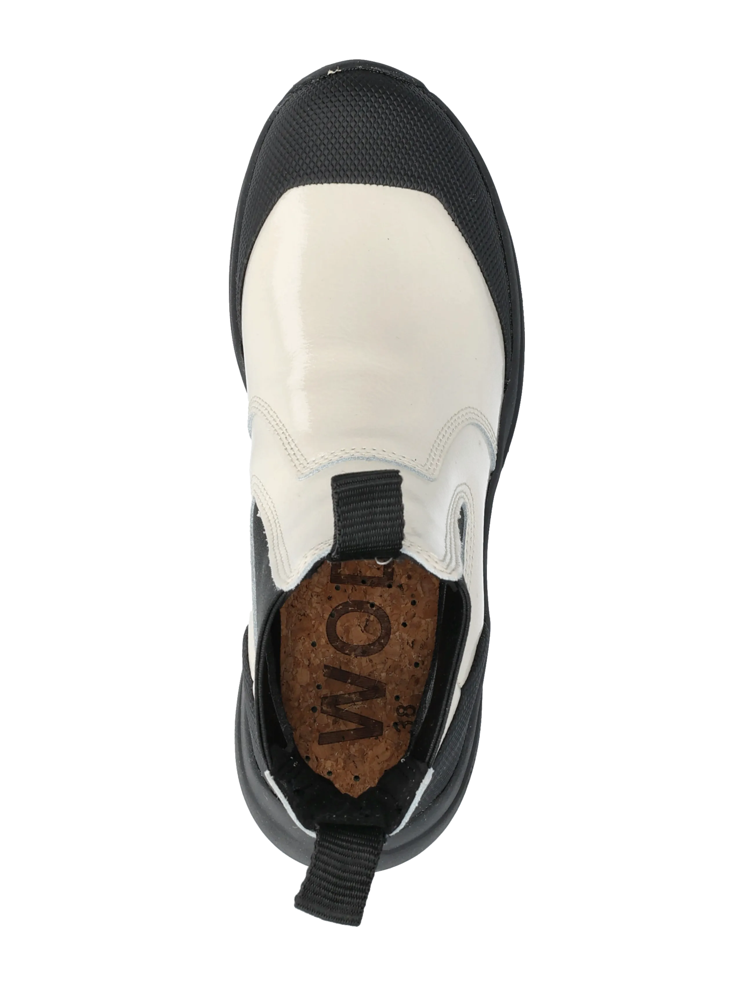 WODEN - Hega Patent Waterproof - „chelsea“ stiliaus aulinukai - ivory - 3