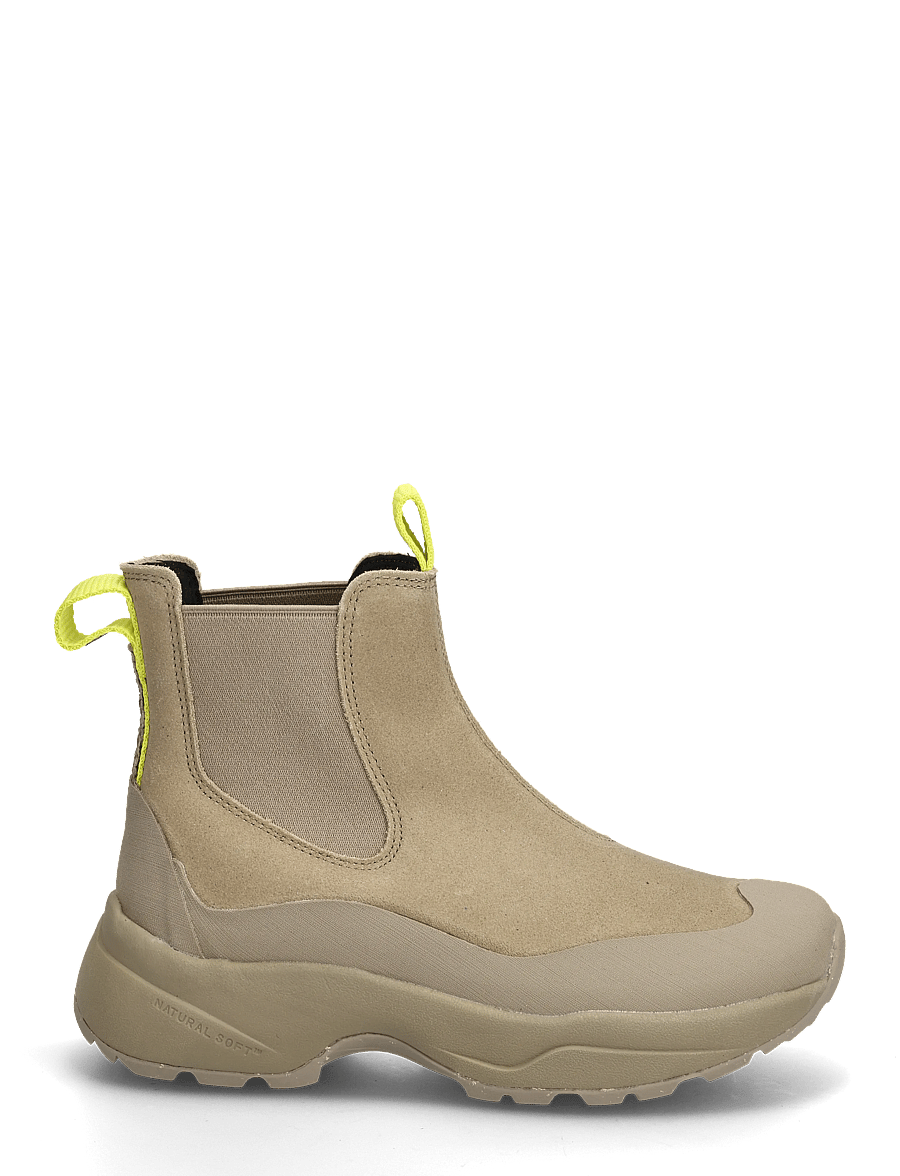 WODEN - Solveig Suede Waterproof - flatbotna ökklastígvél - silver mink - 1