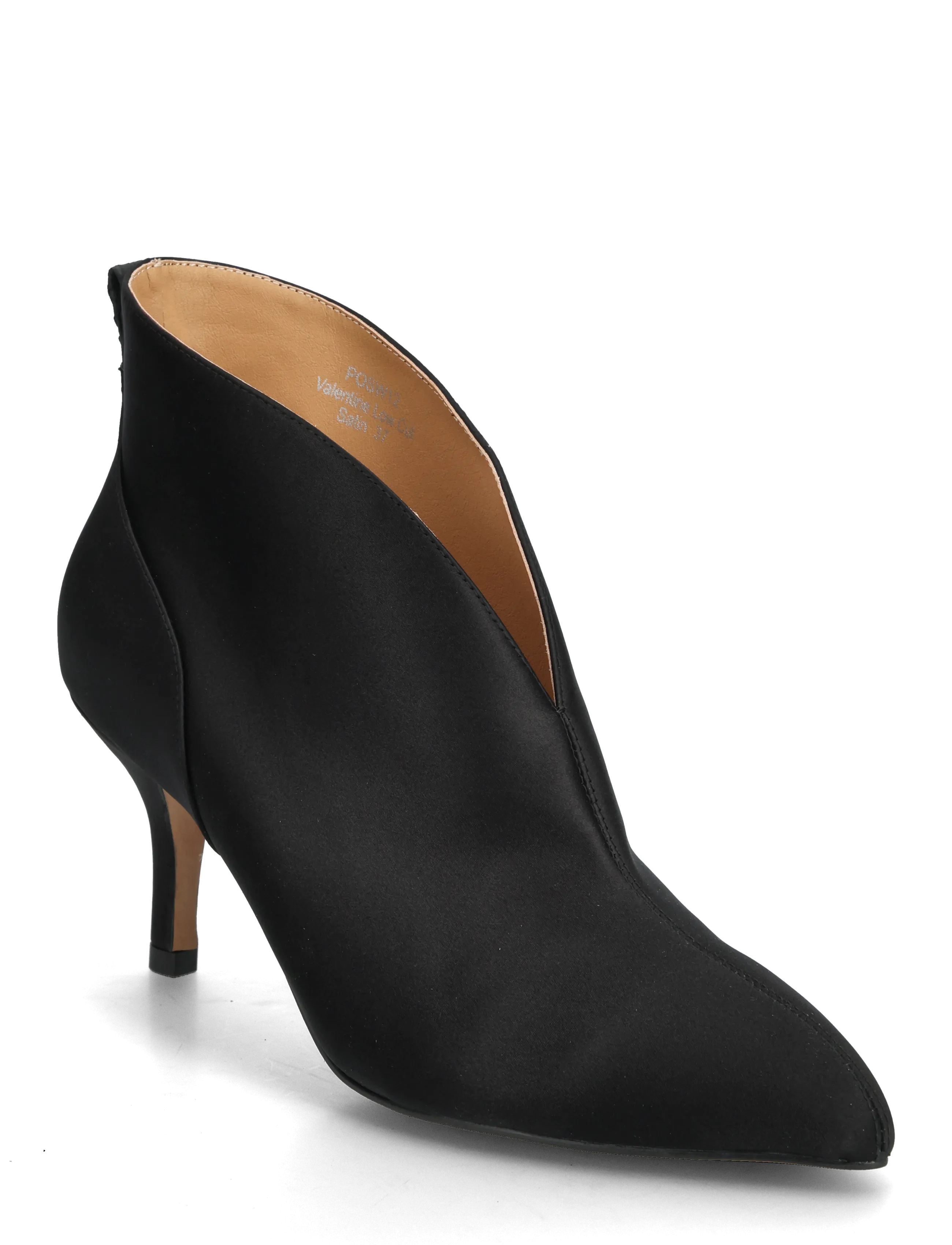 Valentine Low Cut Satin - BLACK