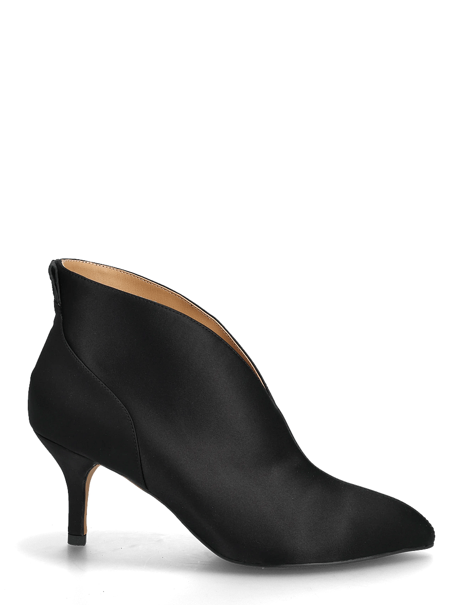 WODEN - Valentine Low Cut Satin - kontsaga kingad - black - 1